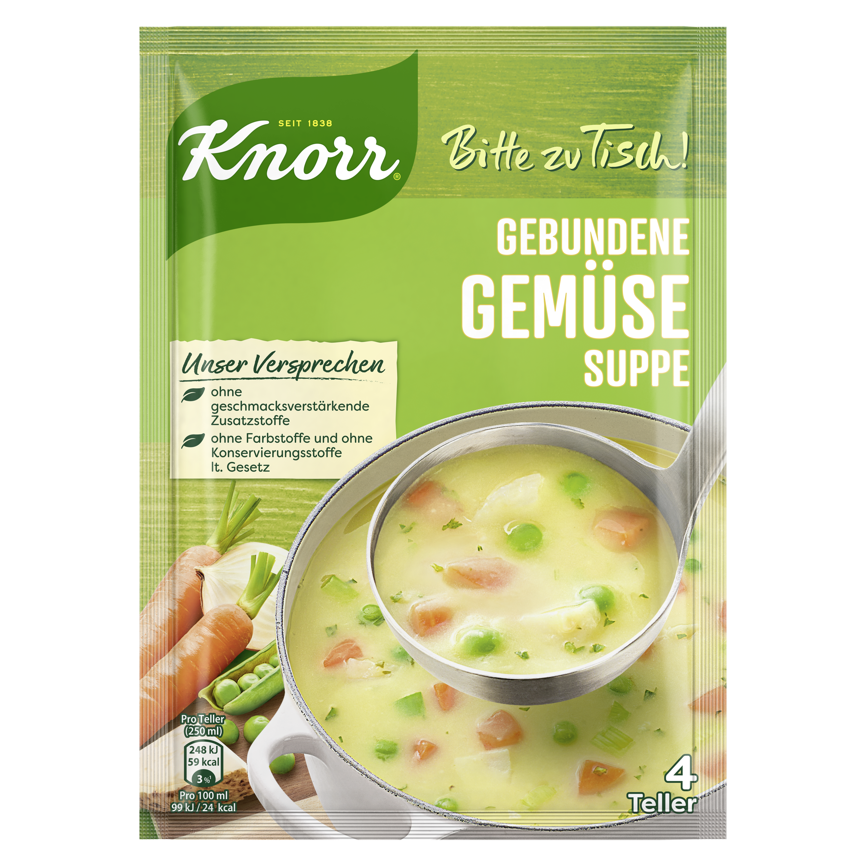Knorr Bitte zu Tisch! Gebundene Gemüse Suppe 4 Teller