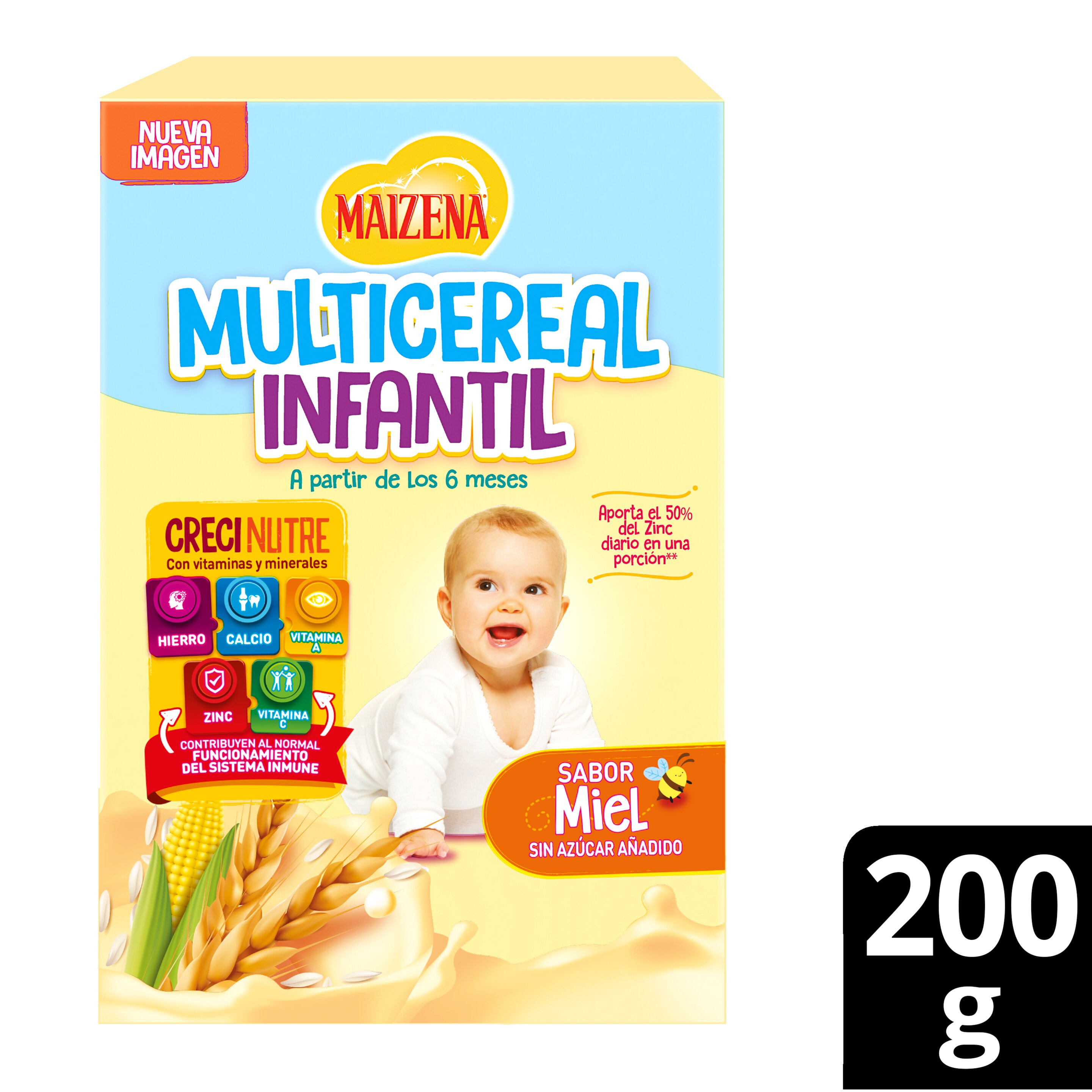 Maizena multicereal infantil sabor Miel con vitaminas y minerales 200g 200g