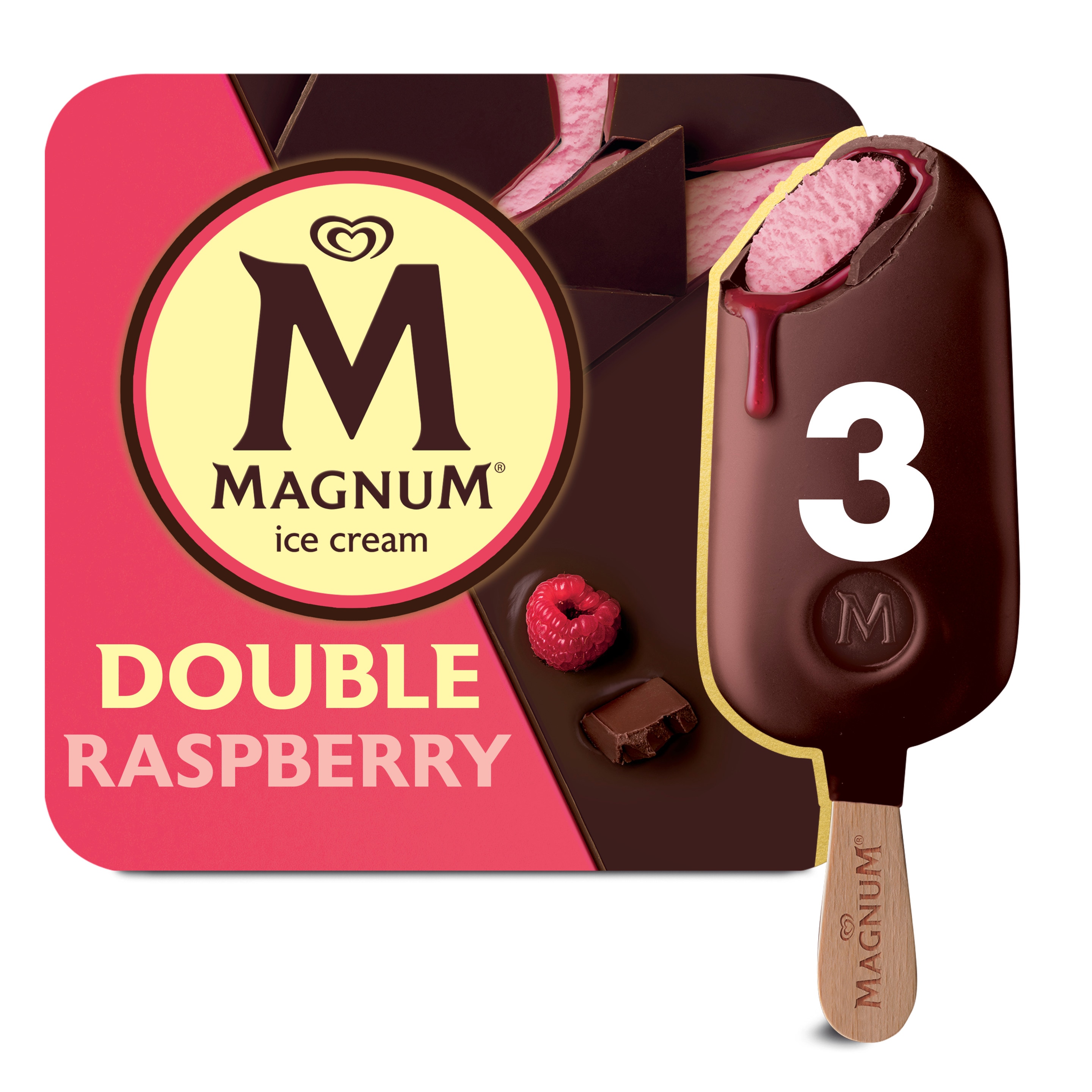 Double Raspberry Ice Cream Bar