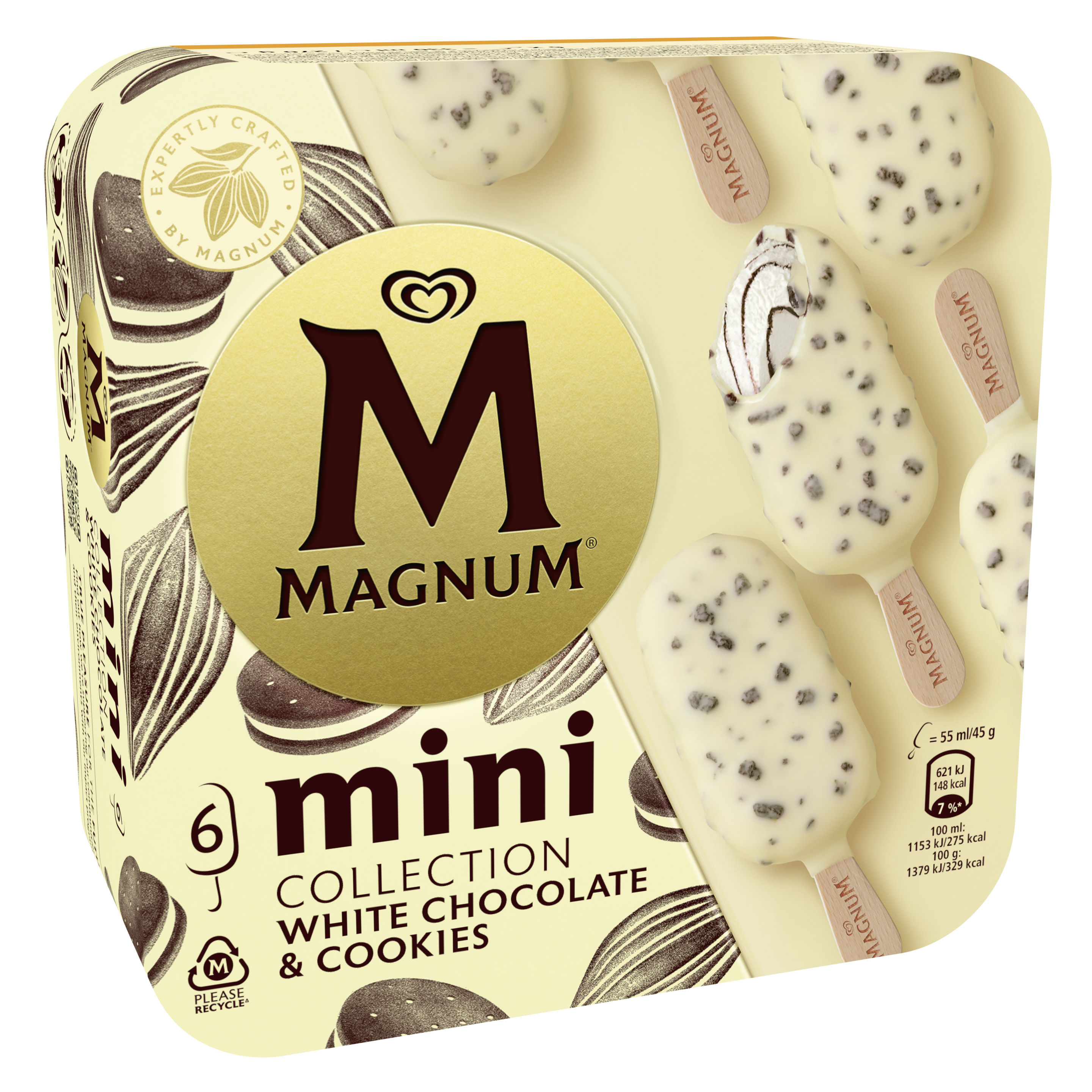 Magnum Mini White Chocolate & Cookies x 6