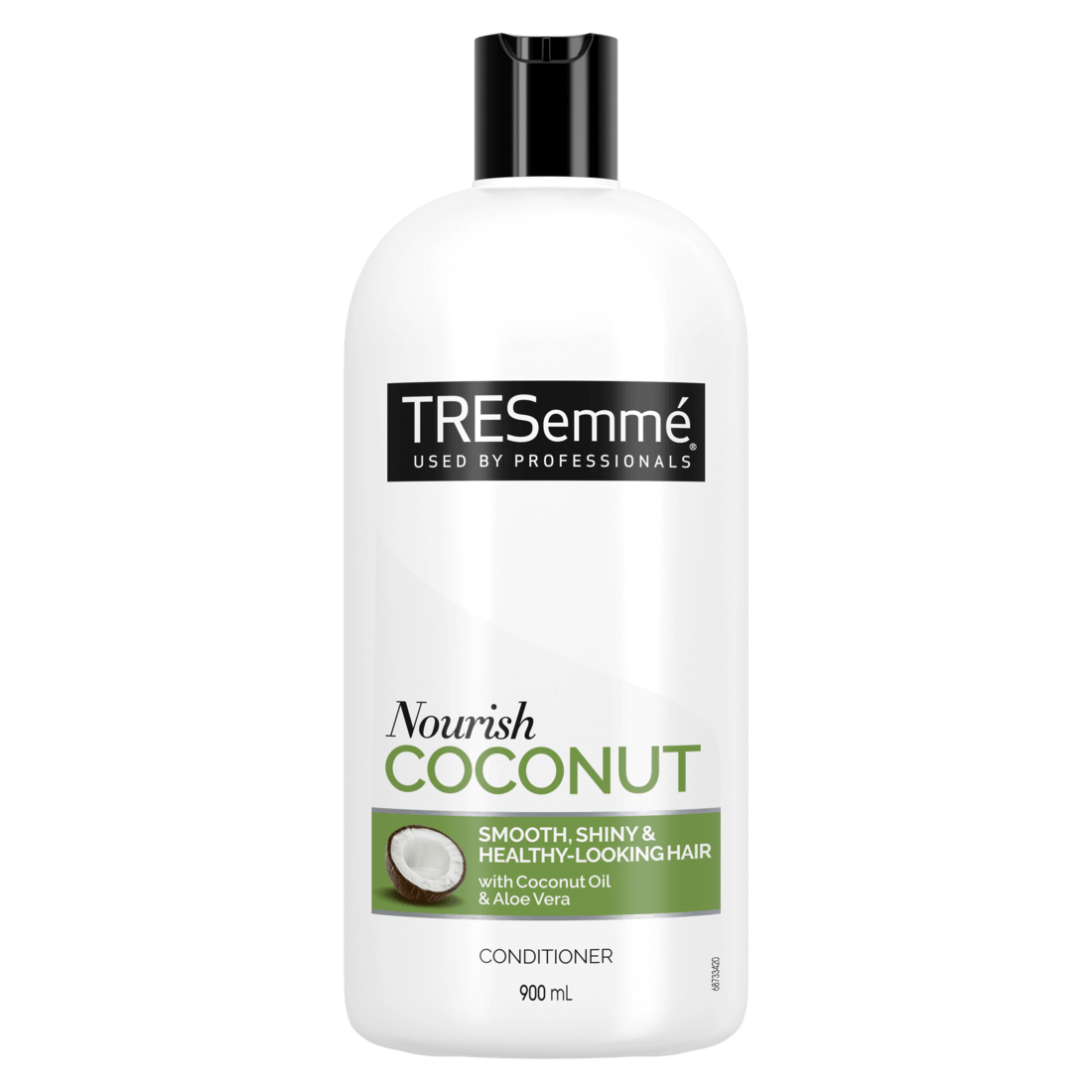 A 900ml bottle of TRESemmé Nourish Coconut Conditioner front of pack image