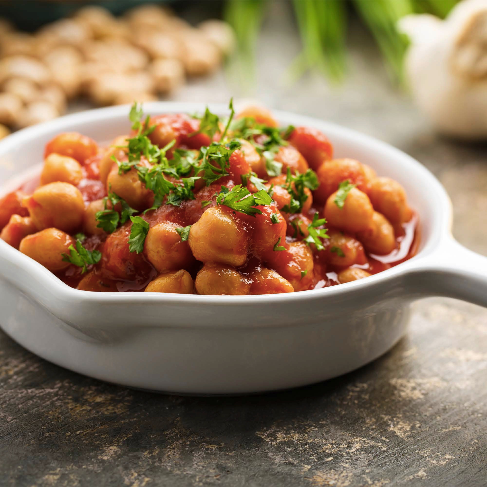 chana masala curry dish chickpeas