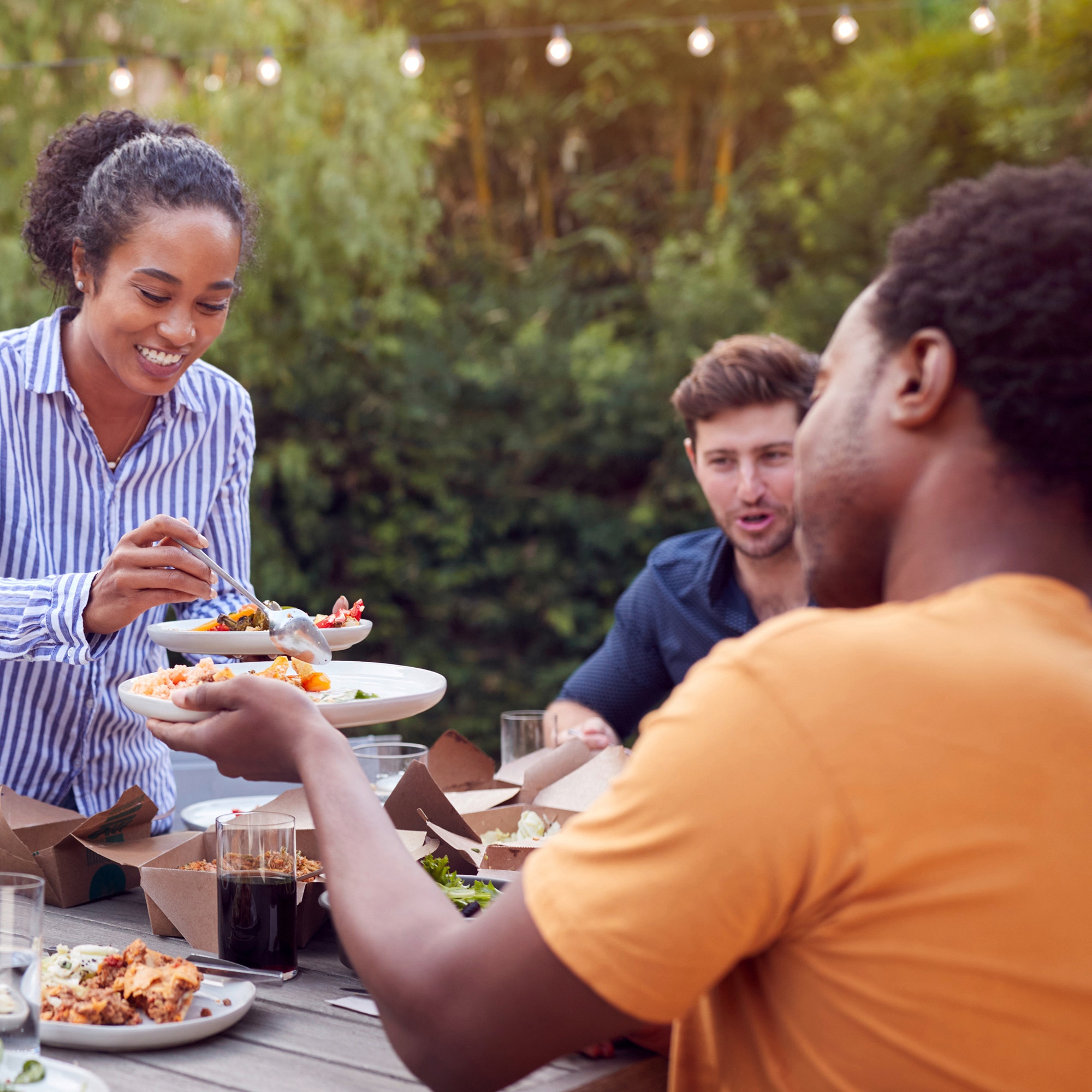 Group of Friend Eating at a Table