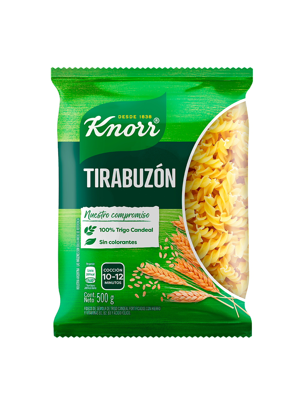 Imagen de envase Pastas Tirabuzón Knorr