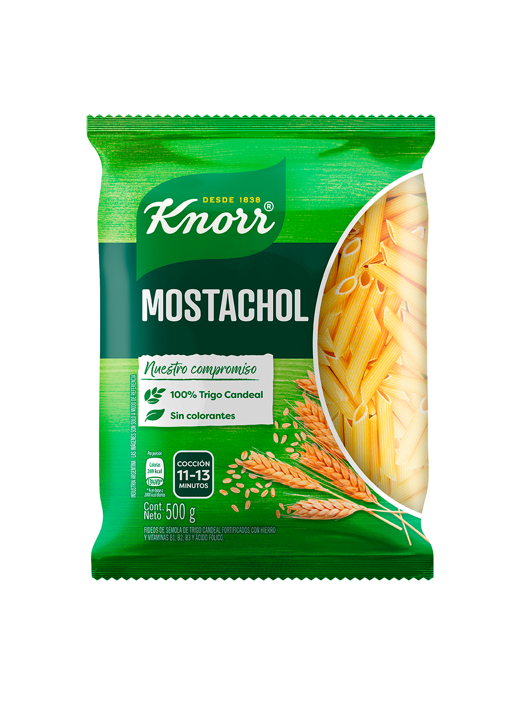 Imagen de envase Pasta Mostachol Knorr