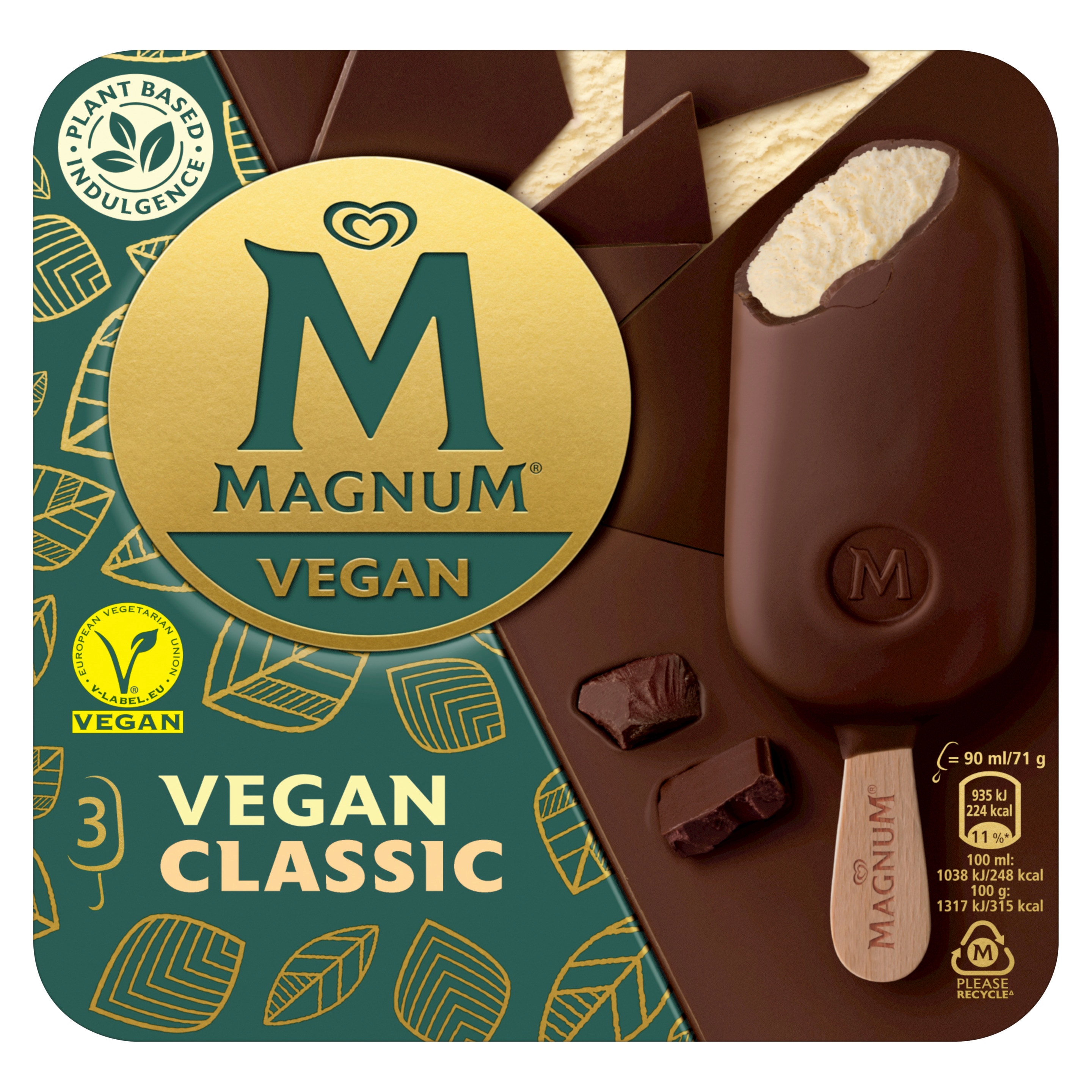 Magnum Vegan Classic 3 x 90ml Front