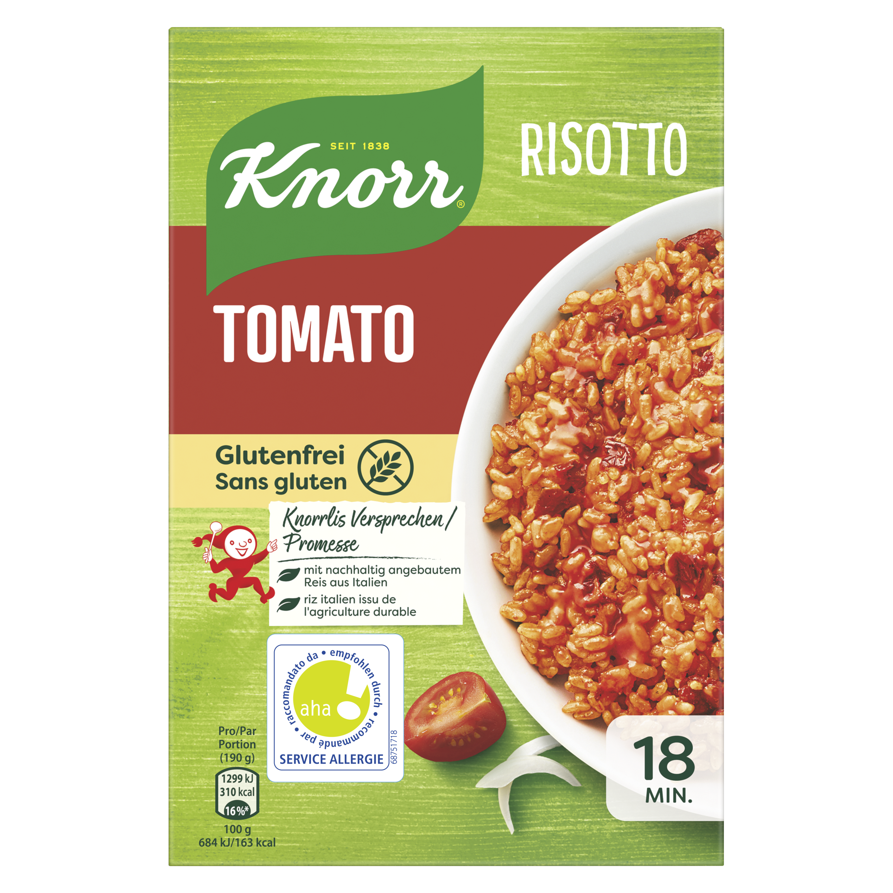 KNORR Risotto Tomato 250 g Packung