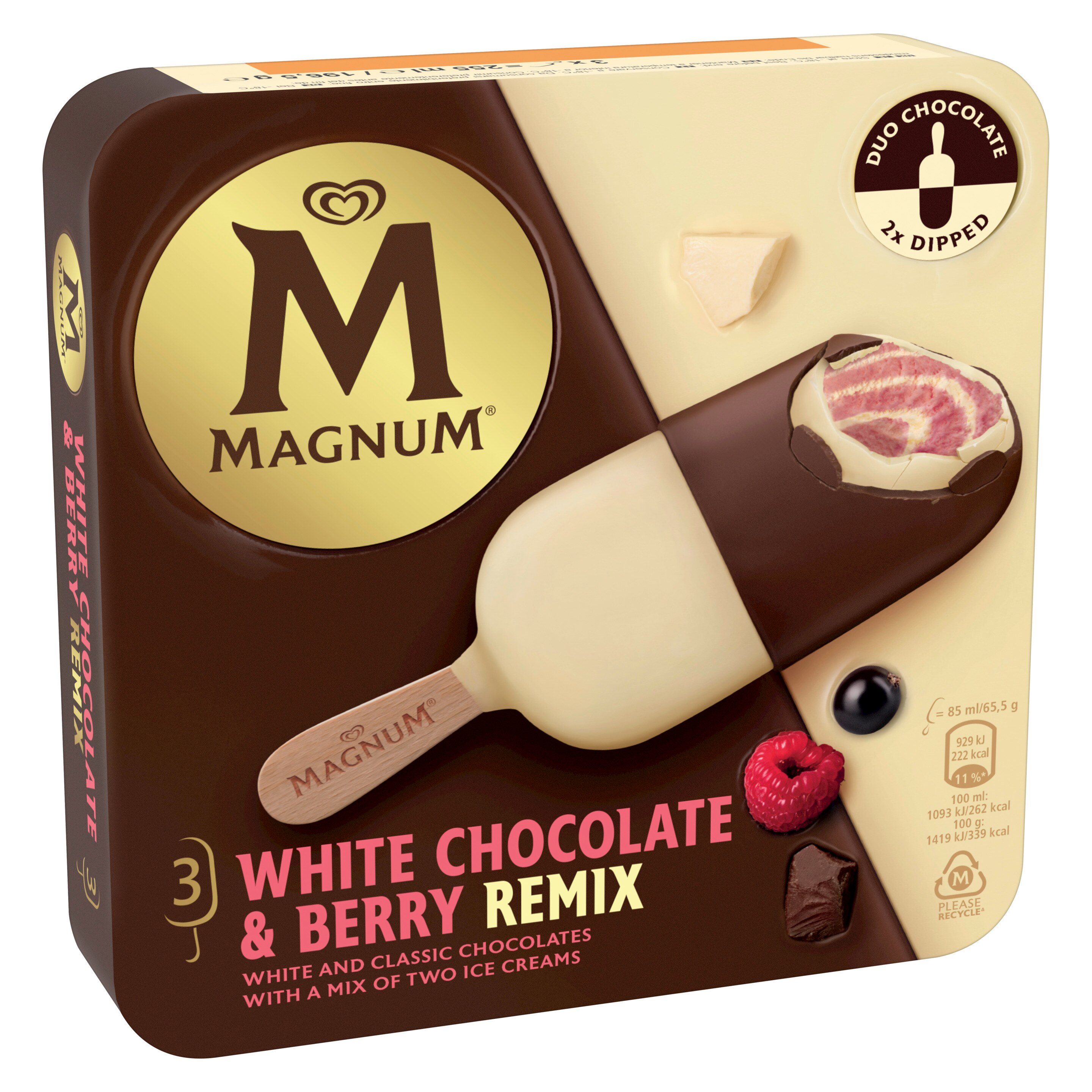 Magnum White Chocolate & Berry Remix 3x85ml Left