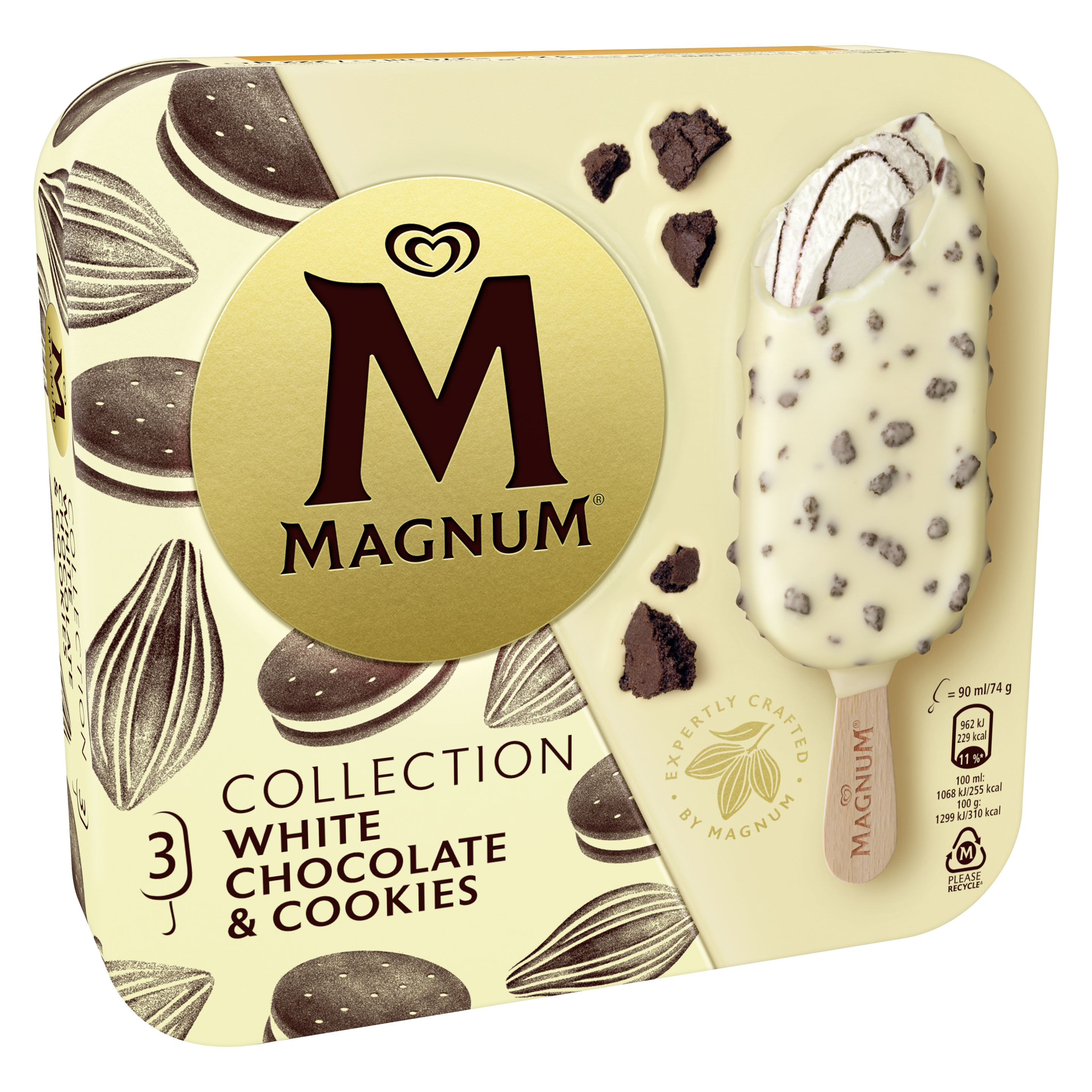 Magnum White Chocolate & Cookies 3-P