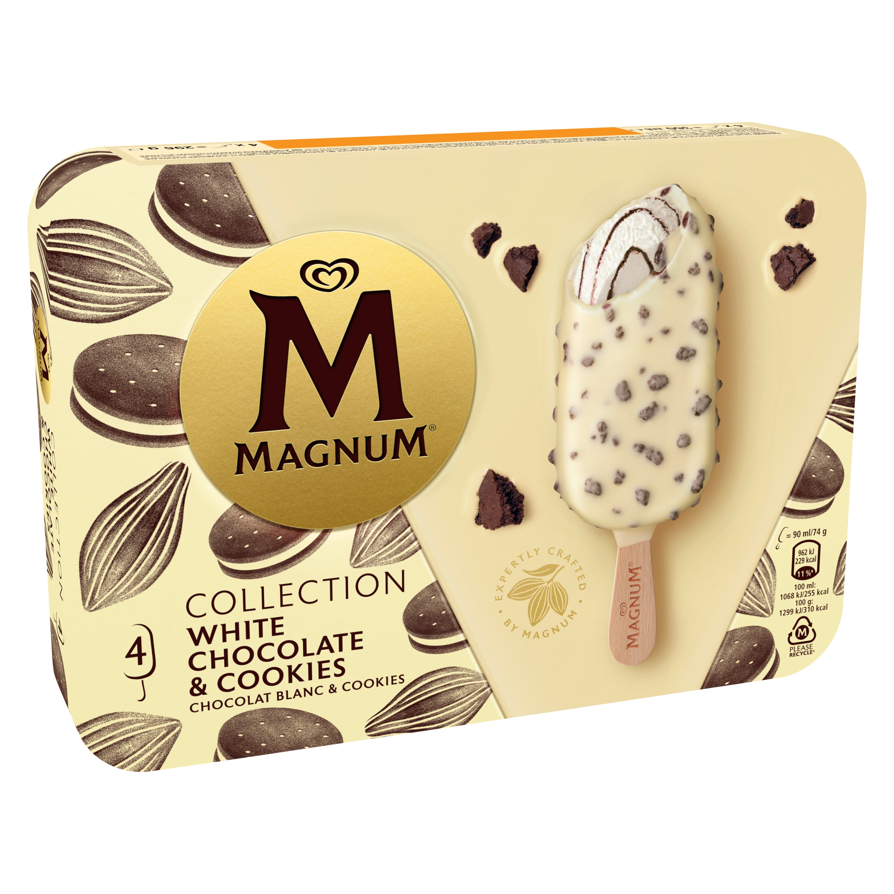 Magnum Collection White Chocolate Cookies 4 x 90 ml