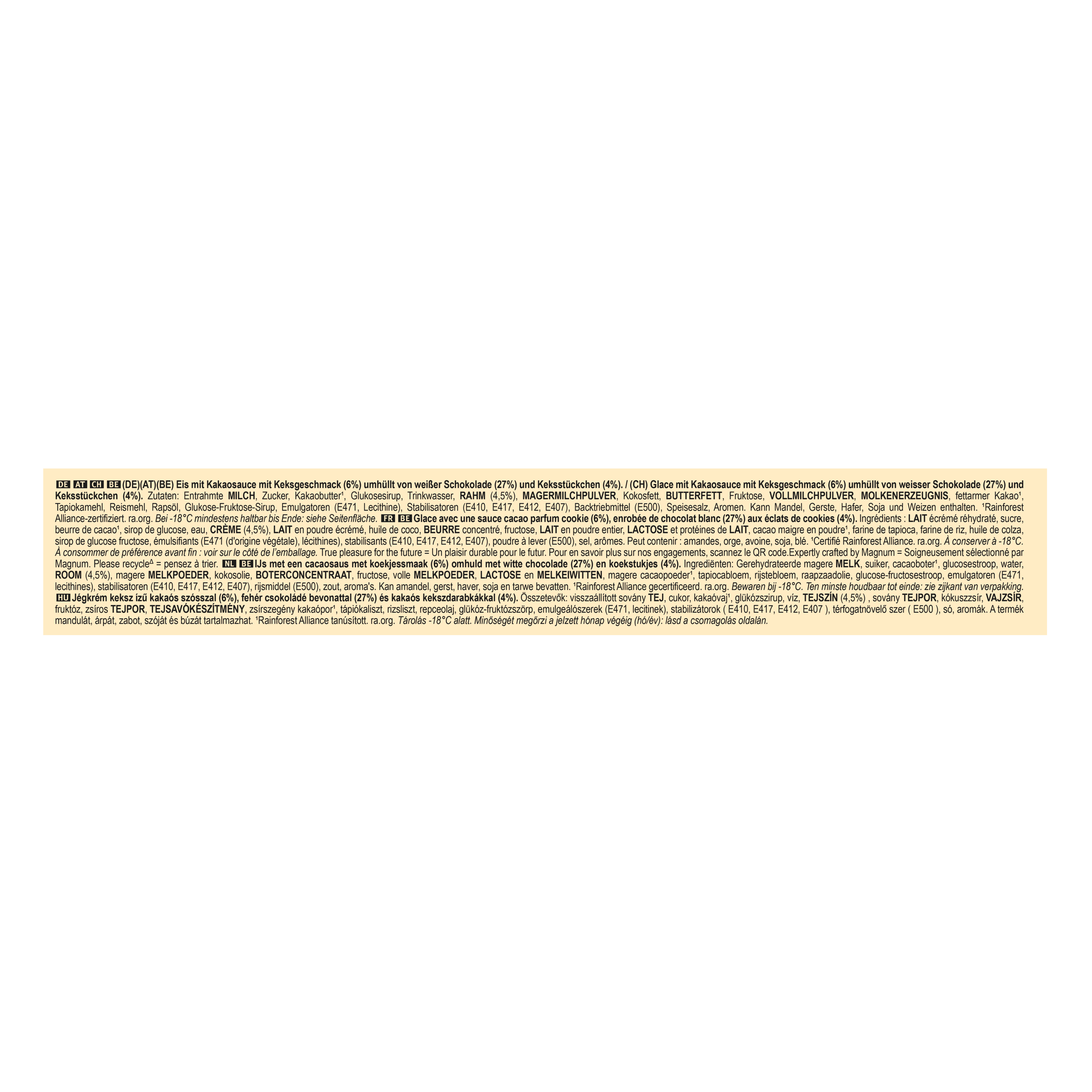 Magnum Bâtonnet  Chocolat Blanc & Cookies