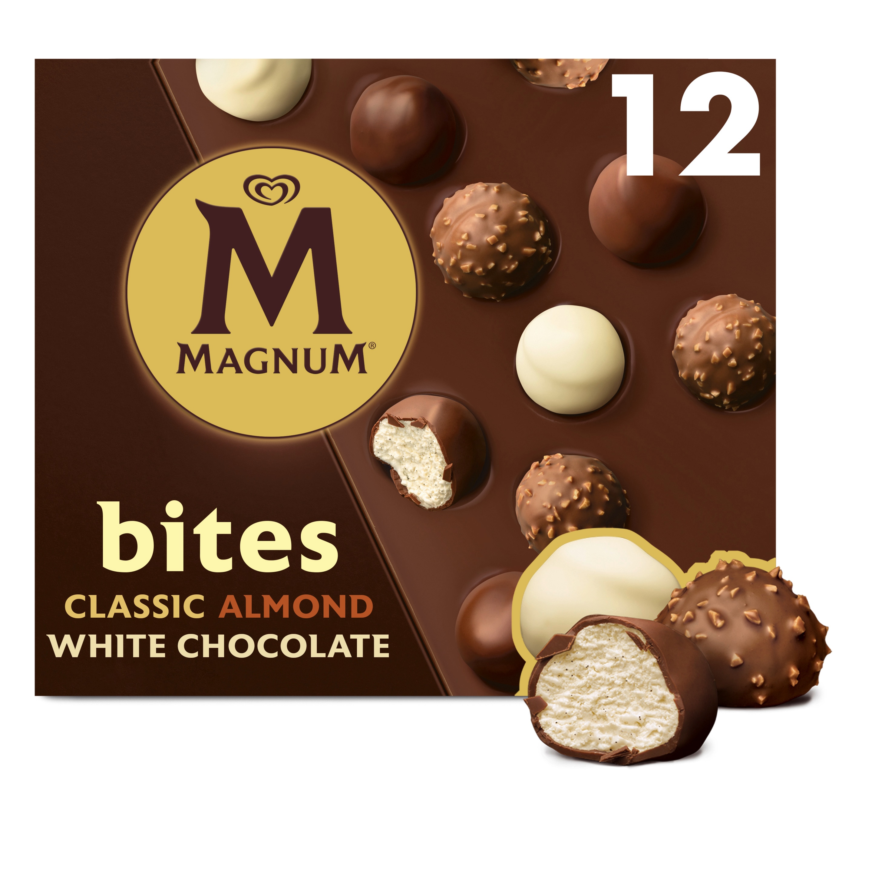 Magnum Classic, Almond & White Ice Cream Bites 140ml