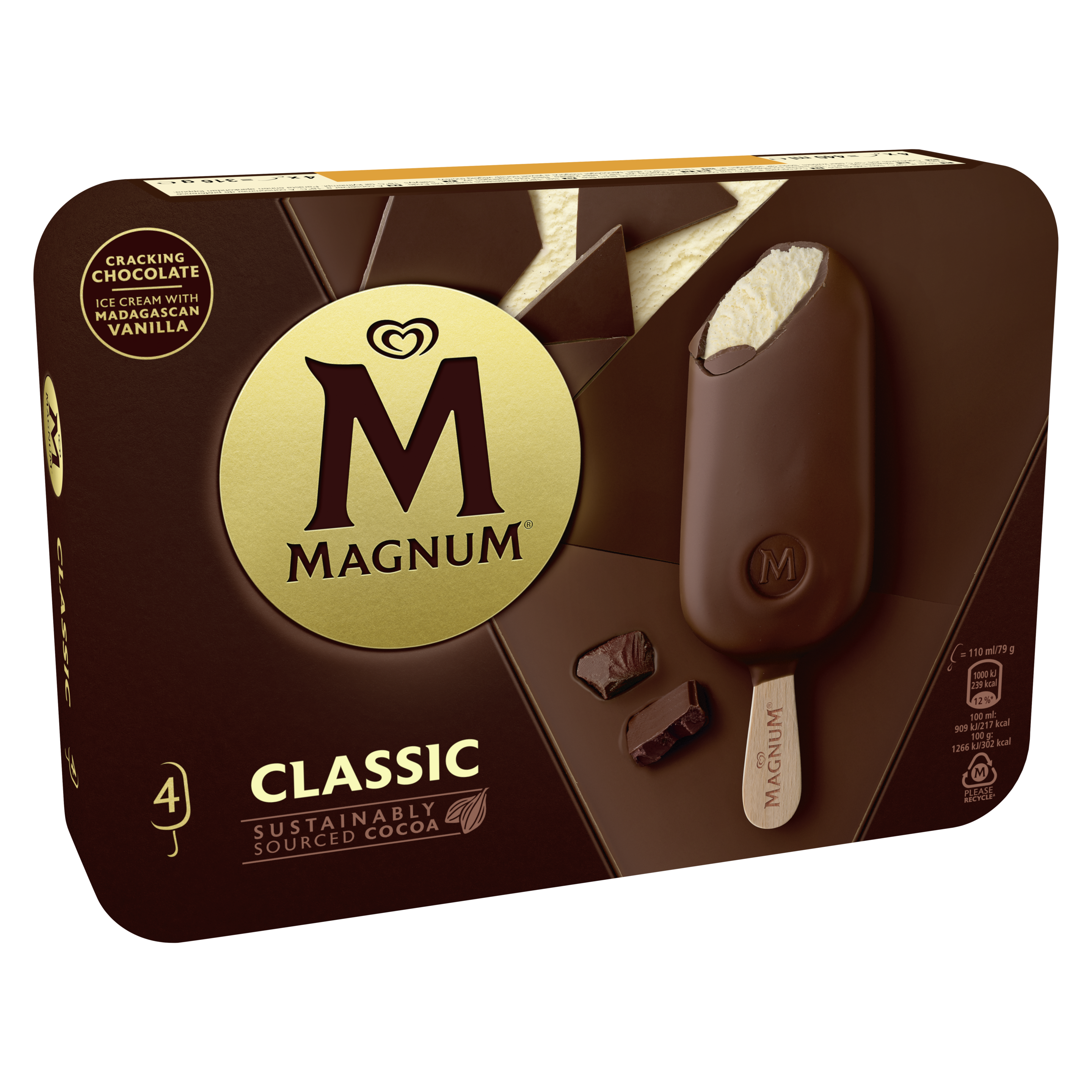 Magnum classic packaging Text