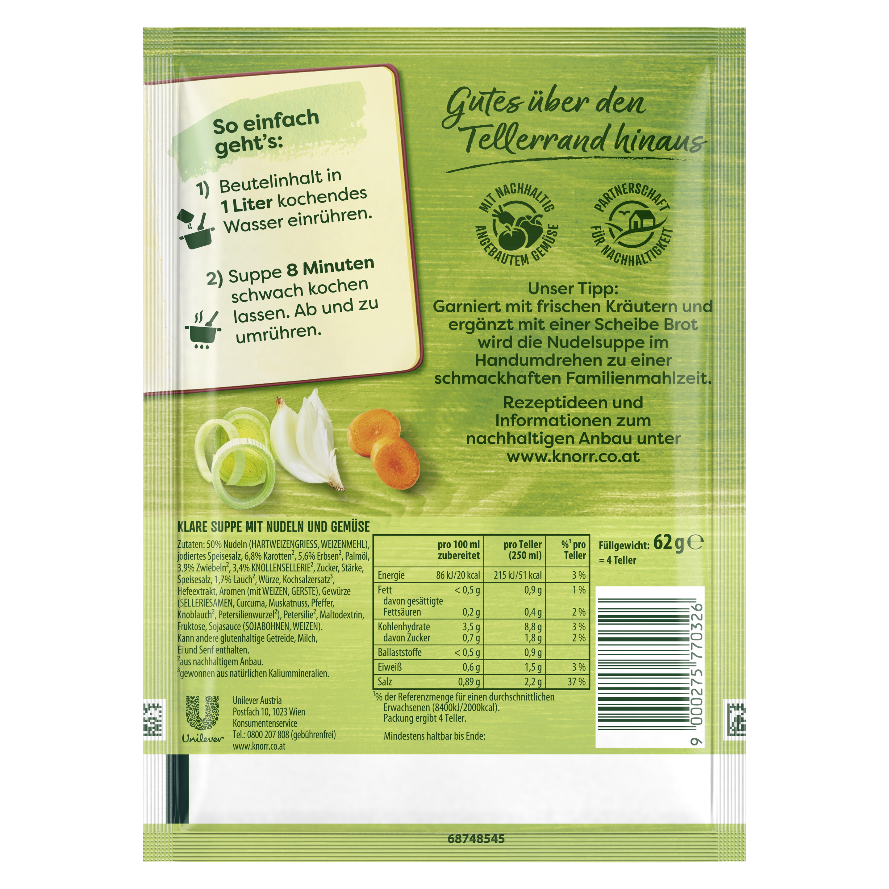 Knorr Bitte zu Tisch! Frühlings Suppe 4 Teller