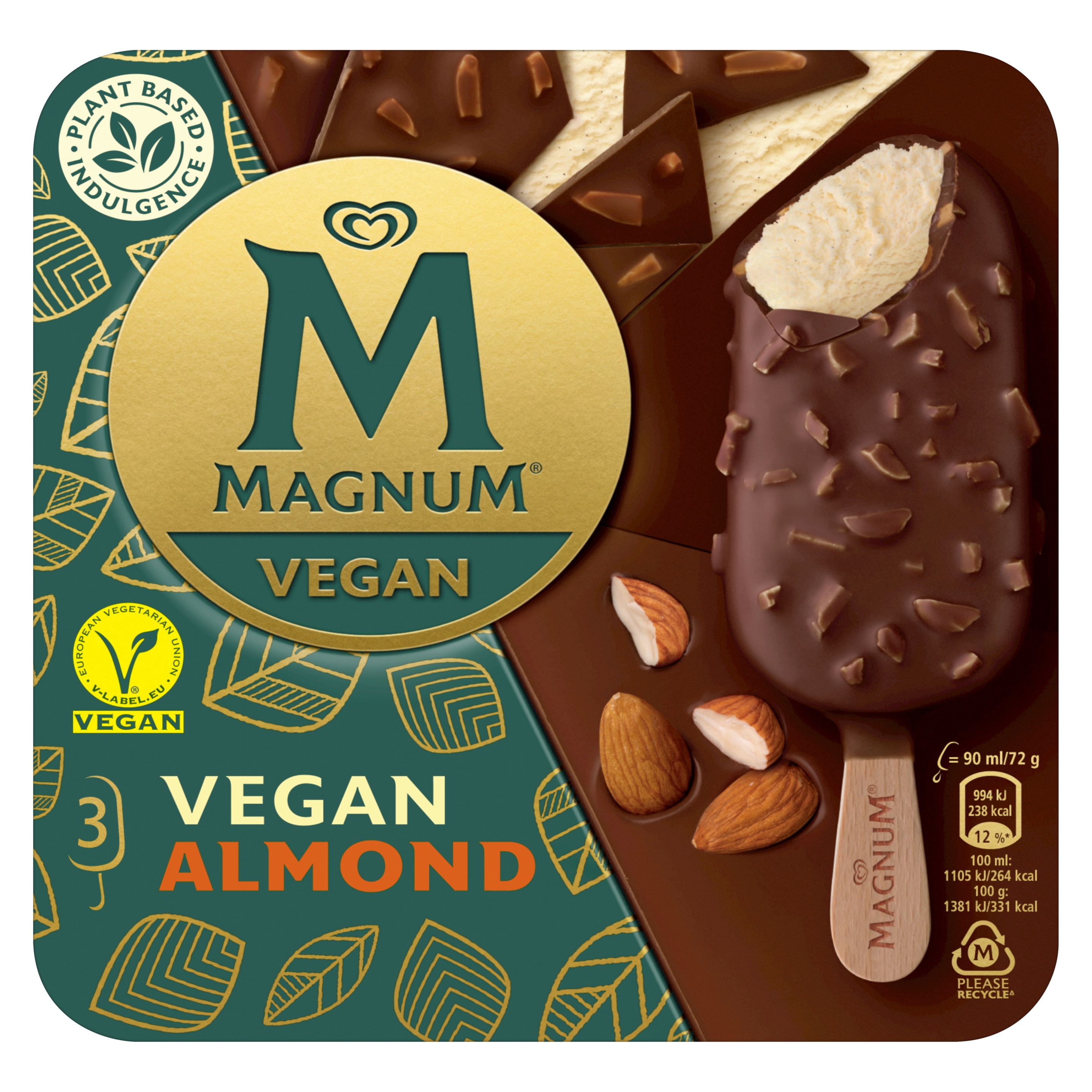 Magnum Vegan Mandel 3 x 90 ml