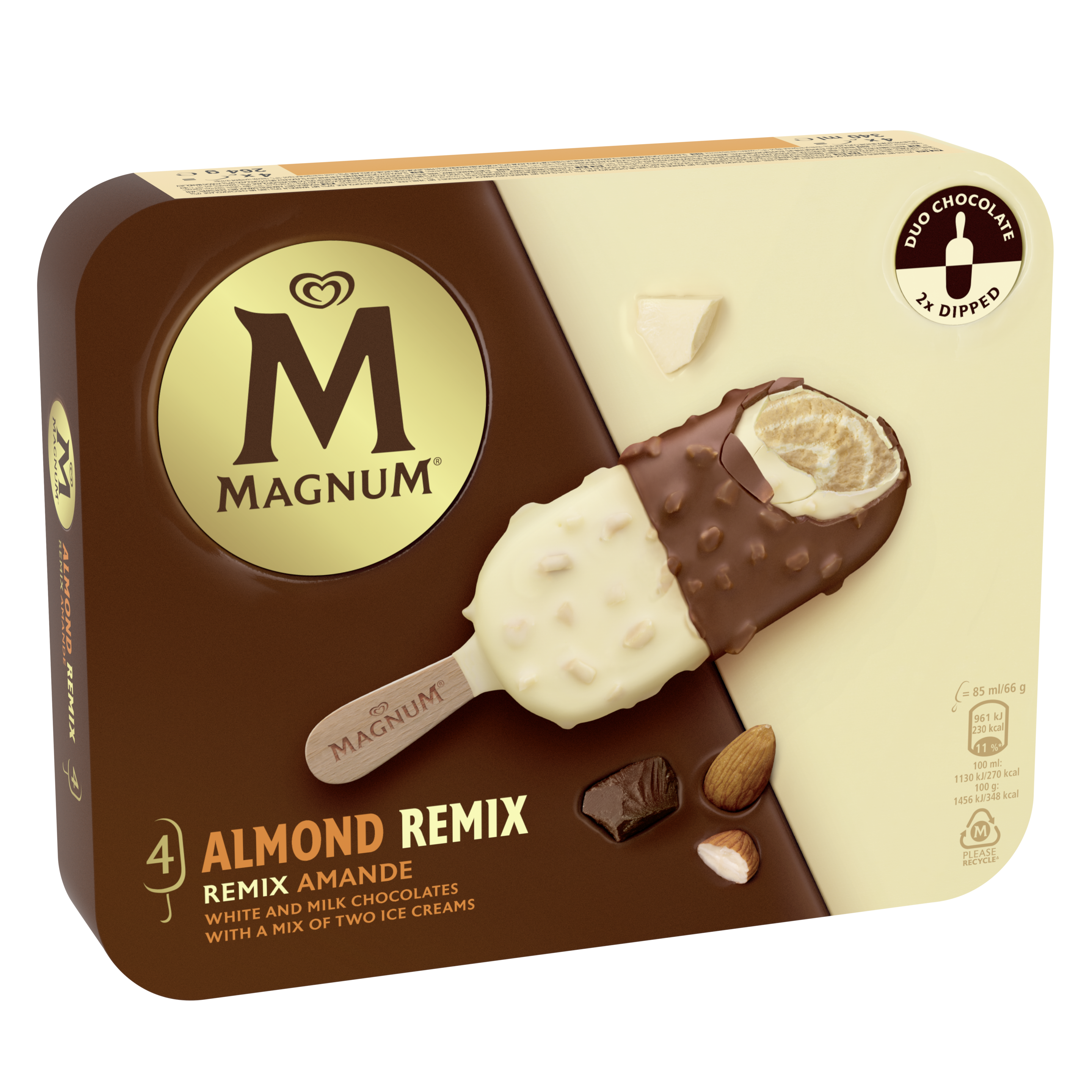 Magnum Monipakkaus Almond Remix 4kpl Text
