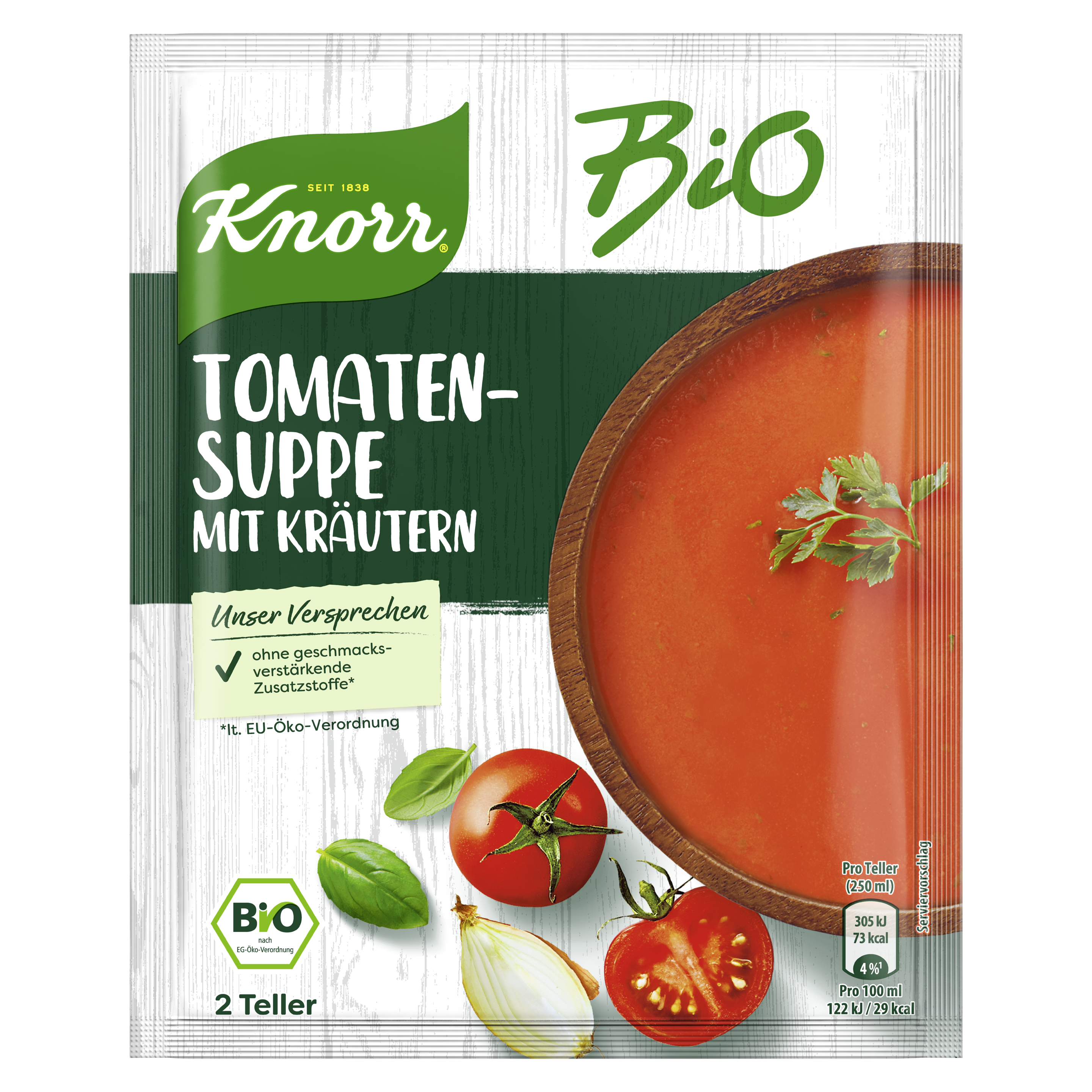 Knorr BIO Tomatensuppe mit Kräutern 2 Teller