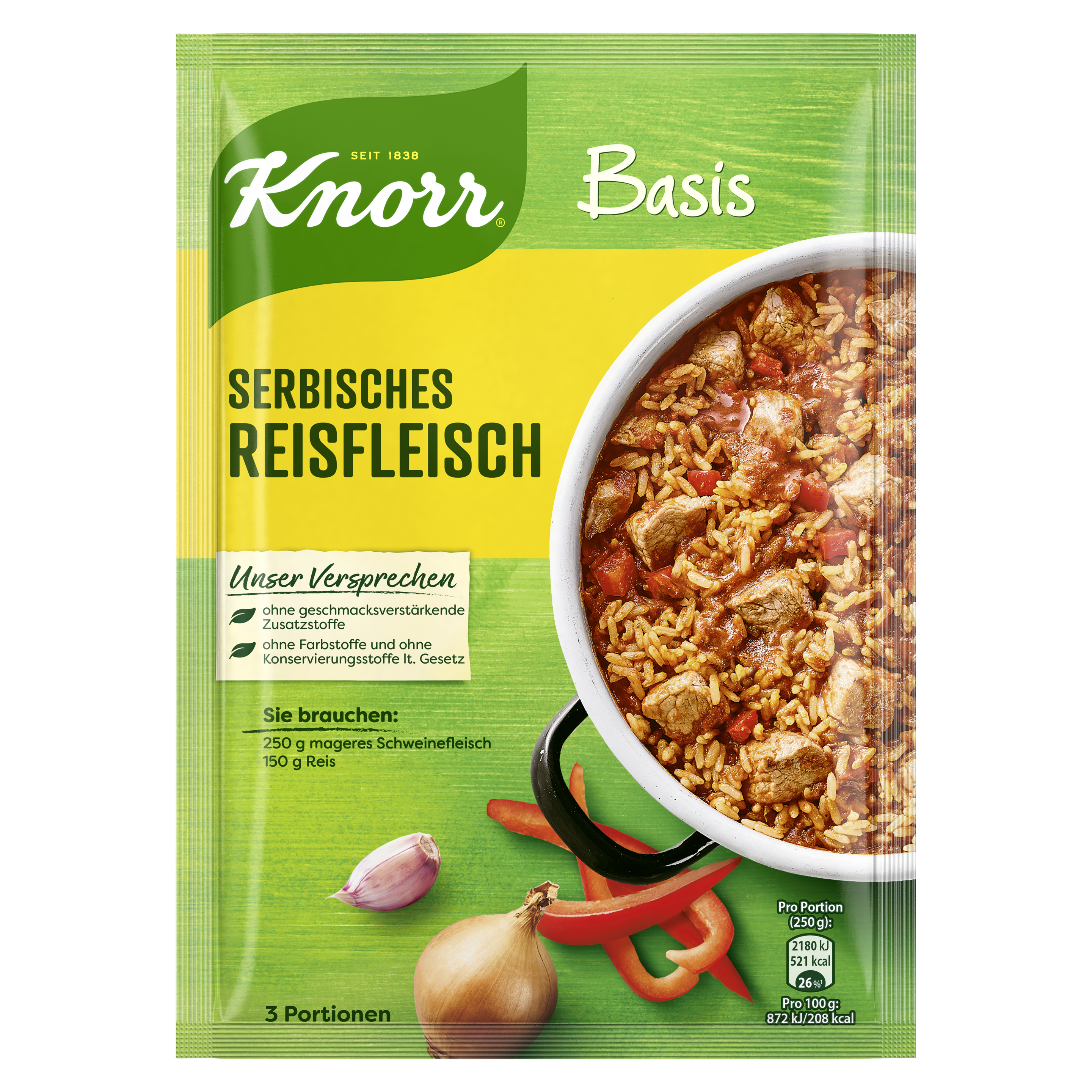 Knorr Basis Serbisches Reisfleisch 3 Portionen