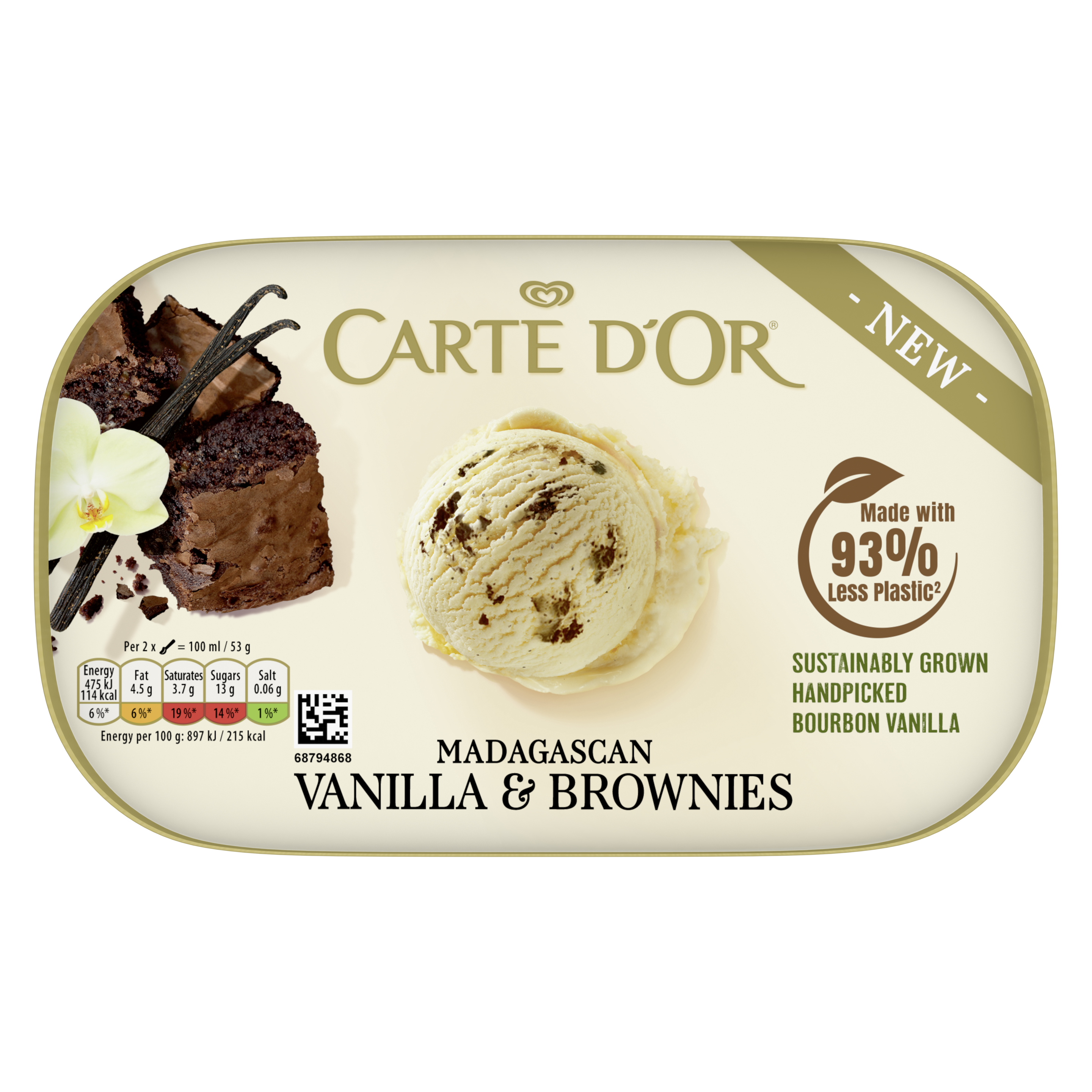 Carte D'Or Madagascan Vanilla & Brownies 900ml