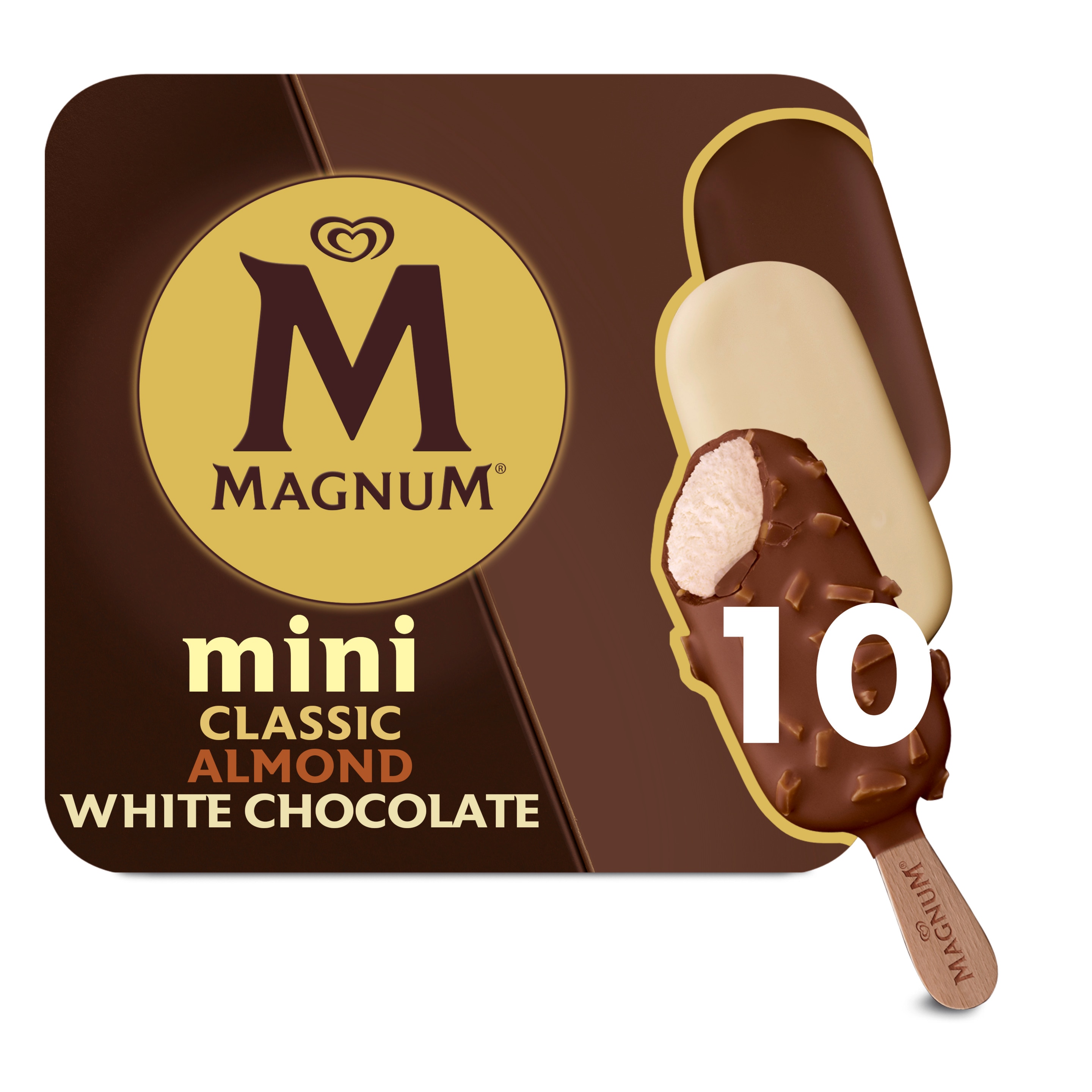 Magnum Mini Classic Almond White Chocolate 10 x 55 ml