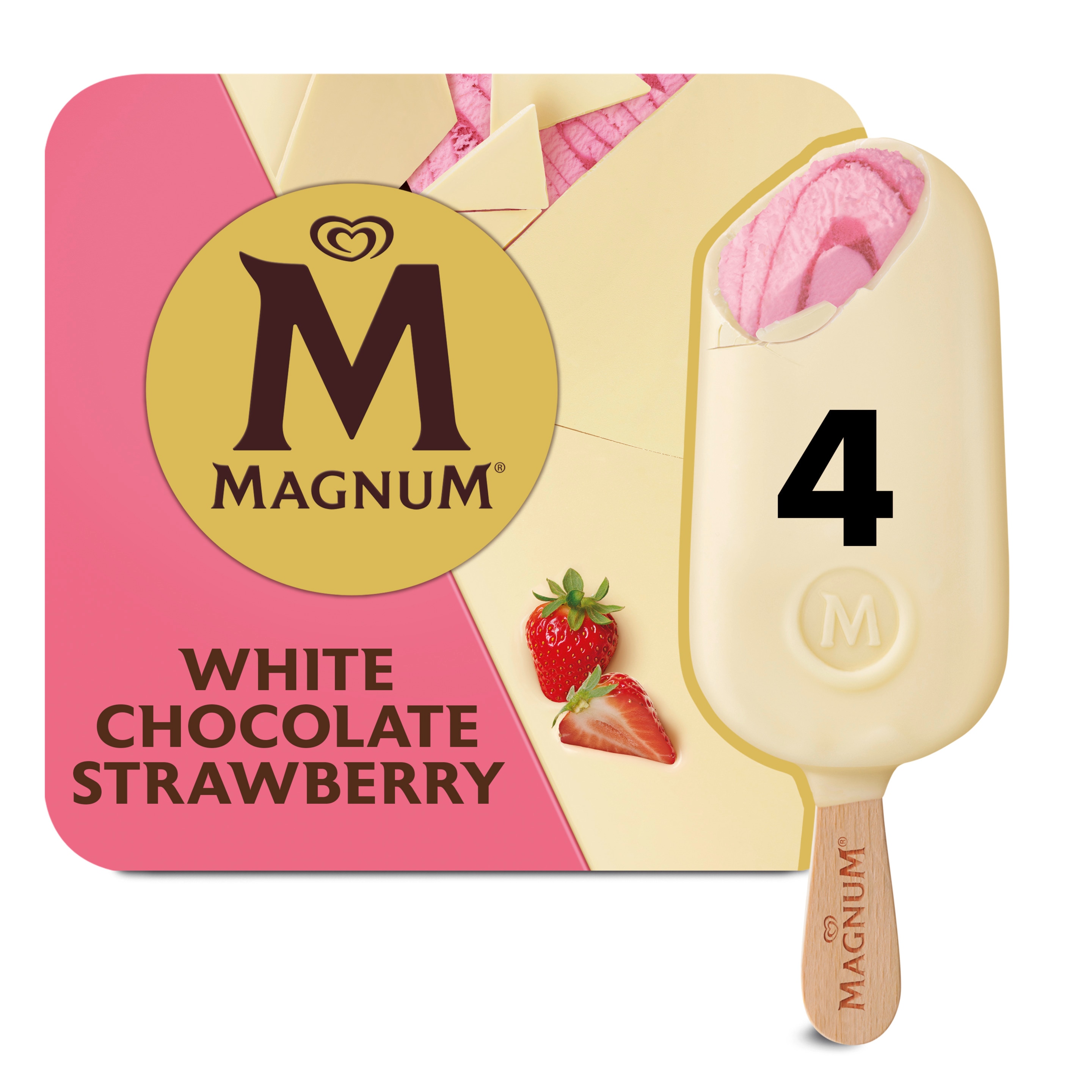 Magnum White Chocolate & Strawberry 4 x 110 ml