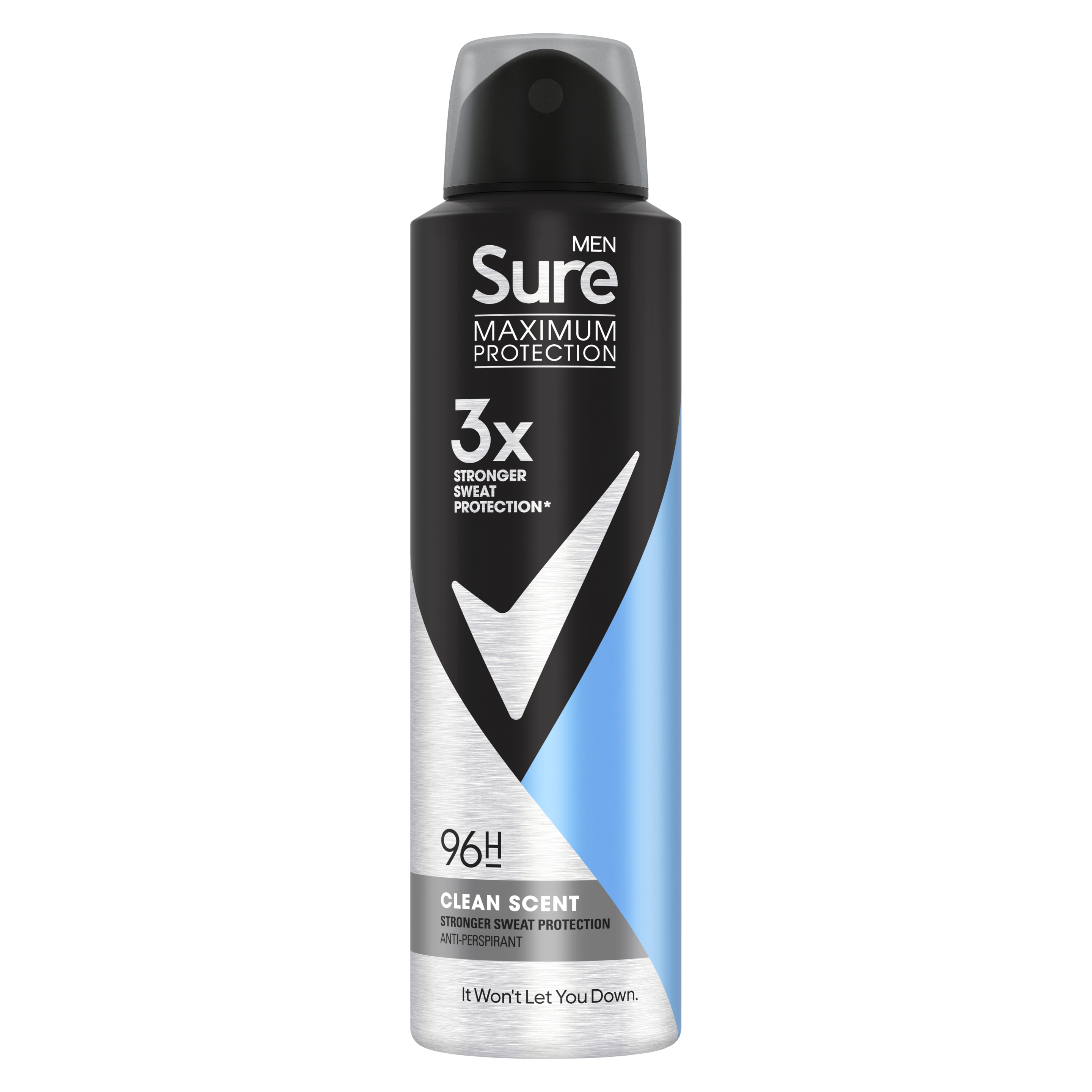 Men's Clean Scent Maximum Protection Spray Front of pack