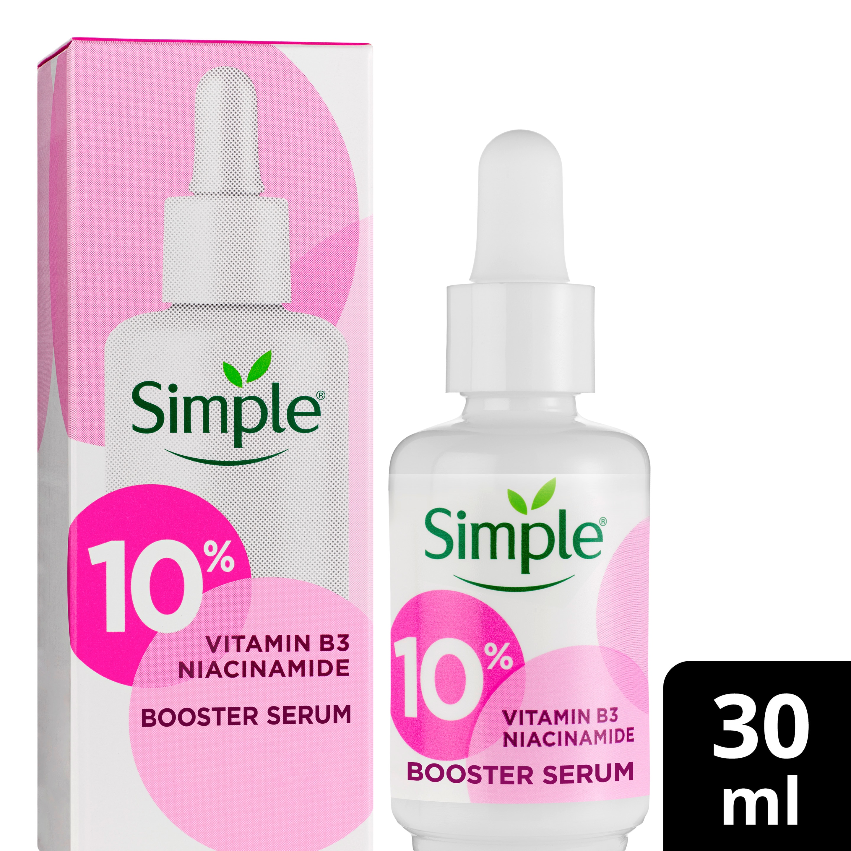 JPEG - Simple Booster Serum Niacinamide Hero image With Pack.tif
