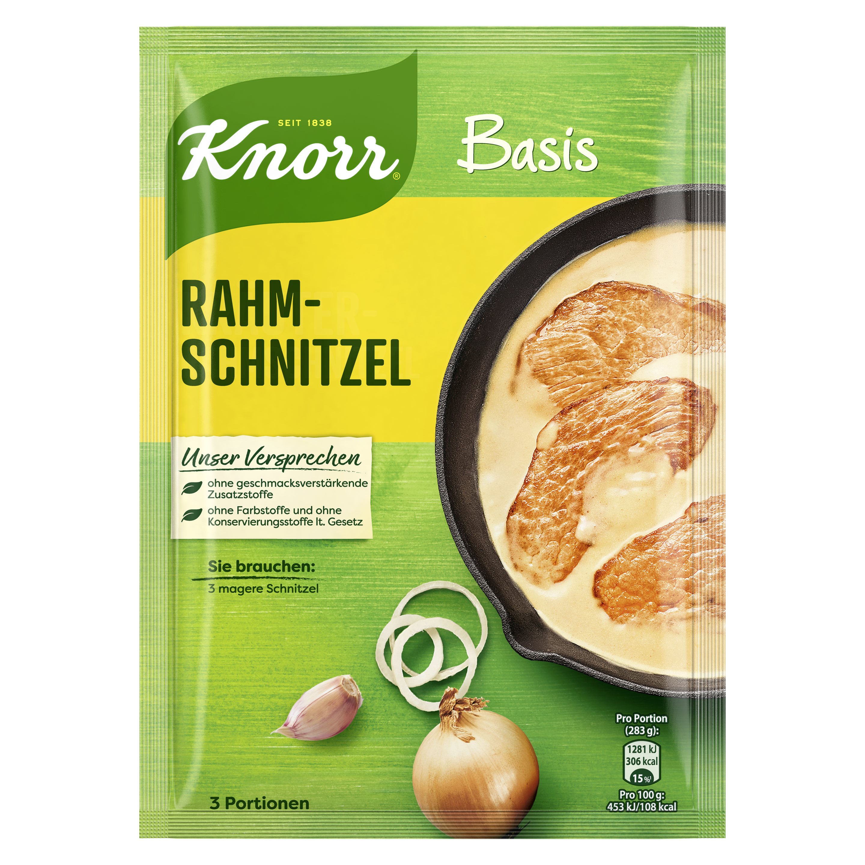 Knorr Basis Rahmschnitzel 3 Portionen