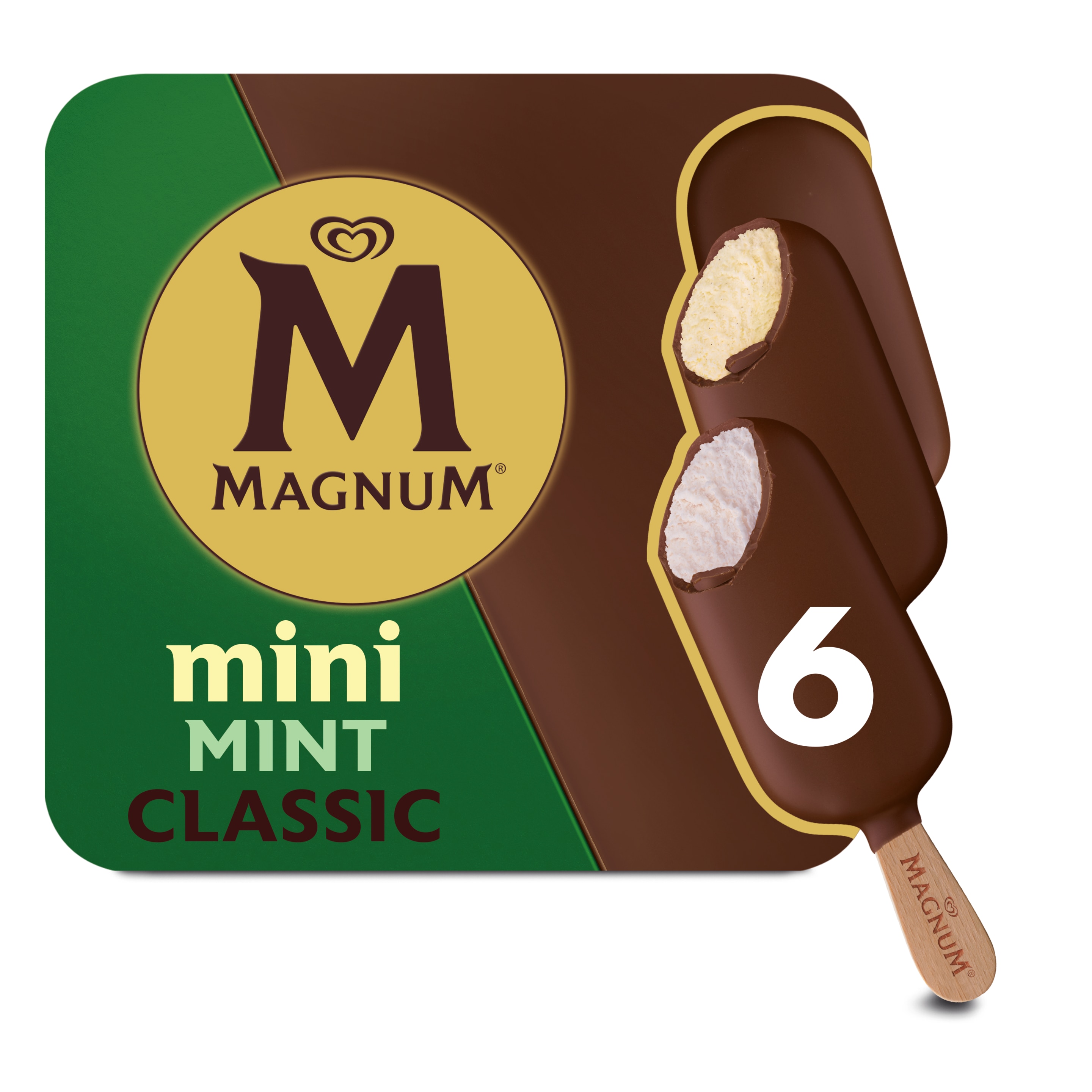 Magnum Mini Classic & Mint Ice Cream 6 x 55ml packshot