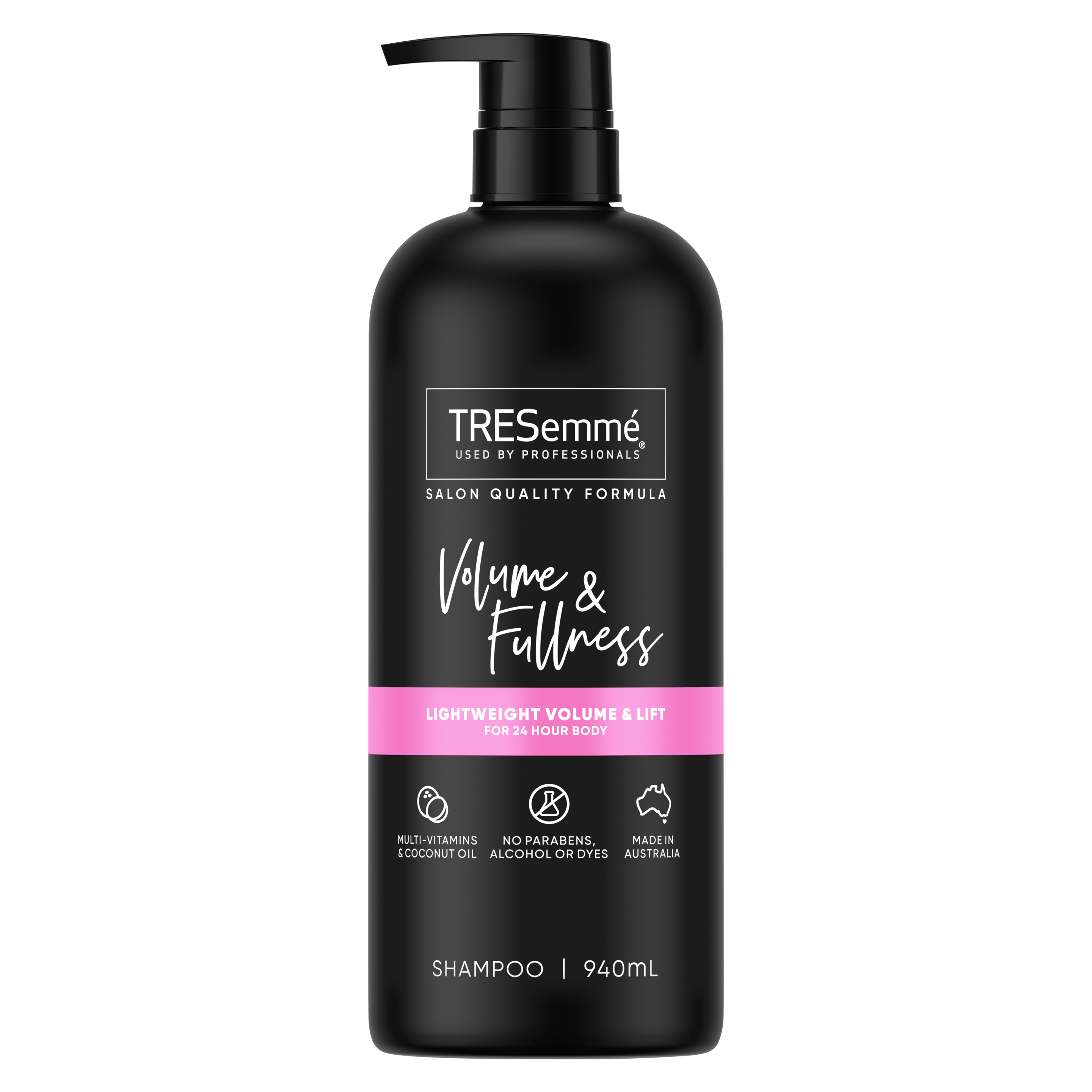 A 940ml bottle of TRESemmé Volume & Fullness Shampoo