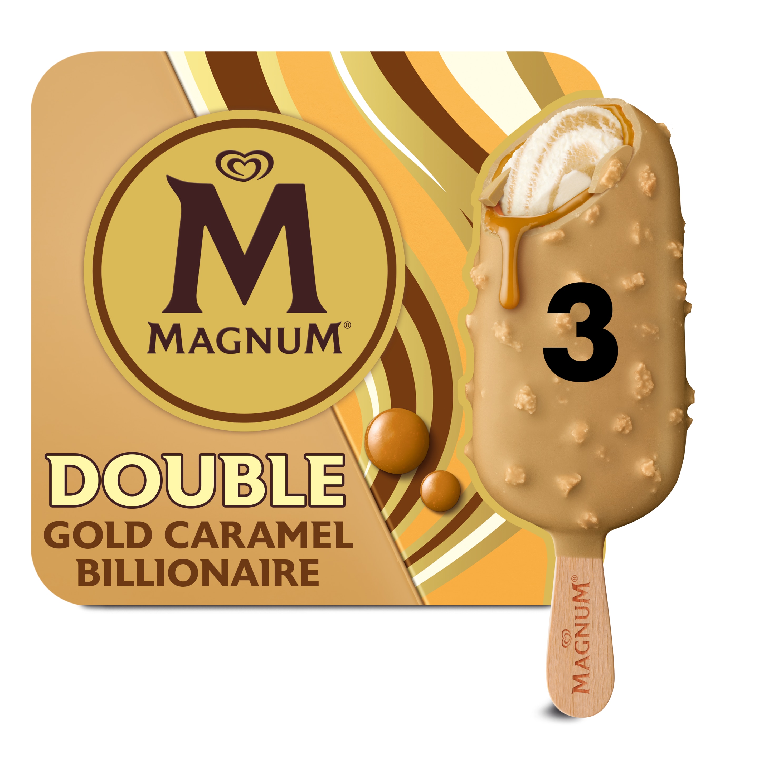 Magnum Double Gold Caramel Billionaire 3-P