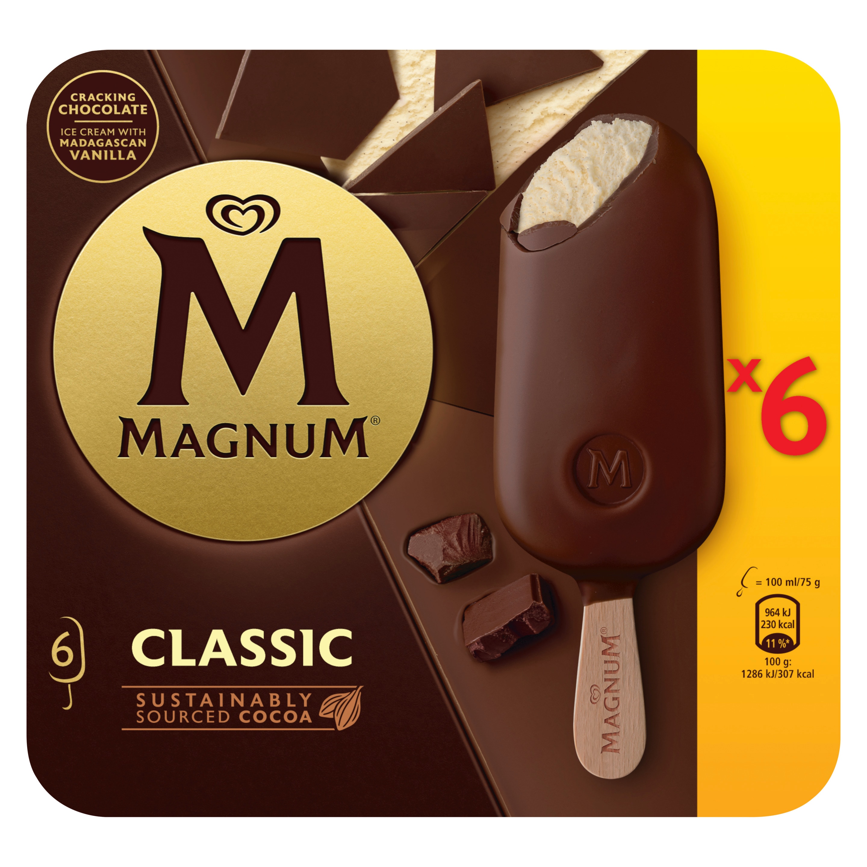 Magnum Classic 6 x 100ml Front