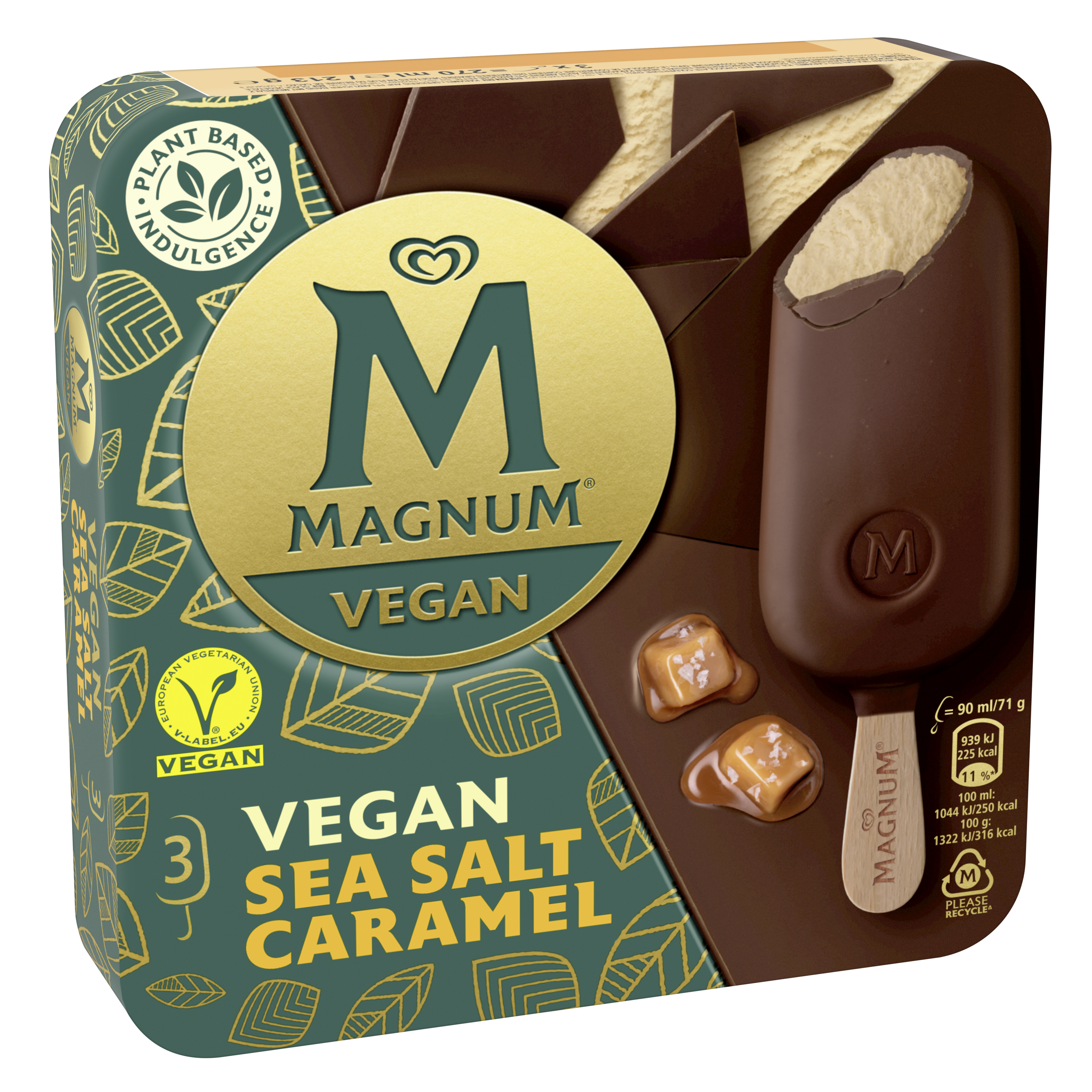 Magnum Vegan Sea Salt Caramel 3-pak
