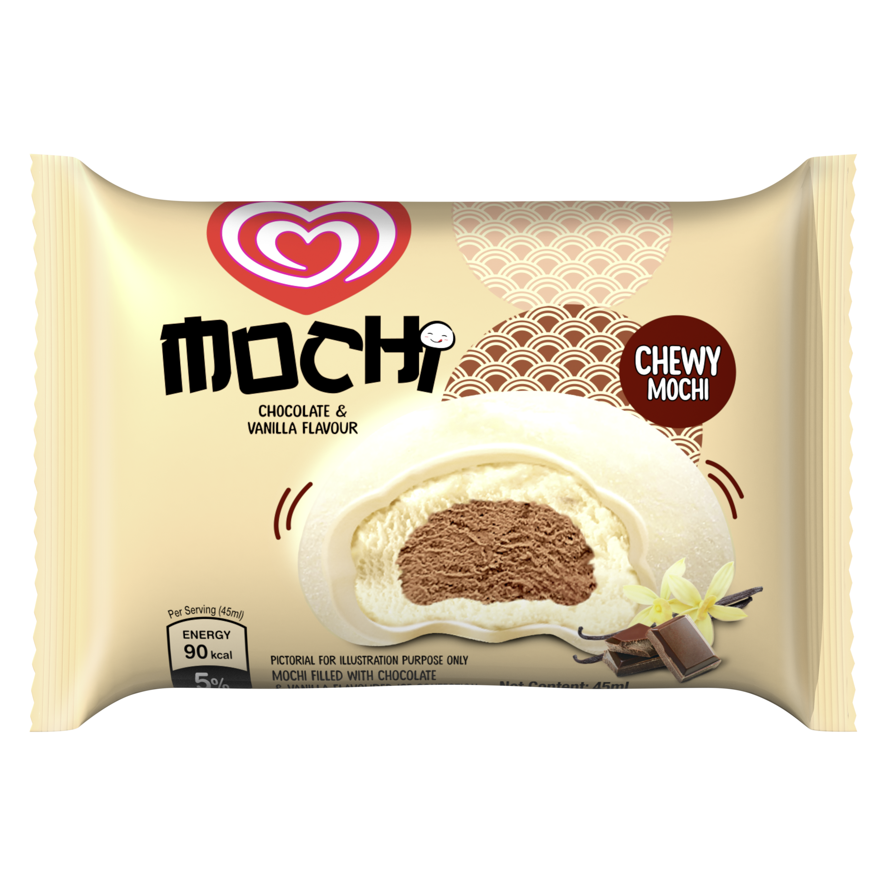 Wall's Mochi Chocolate Vanilla