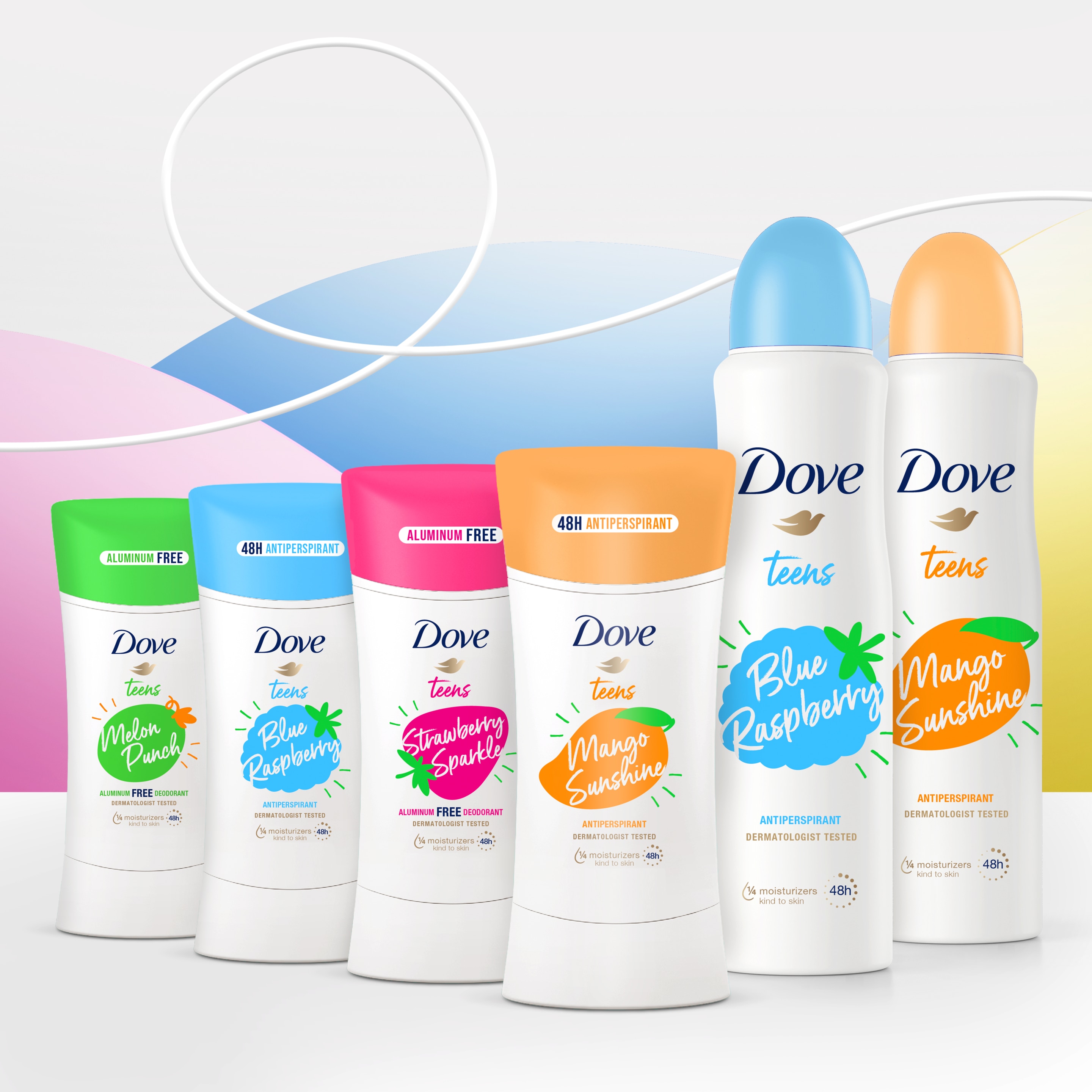 Dove Teens Aluminum-Free Deodorant Stick Melon Punch | Dove