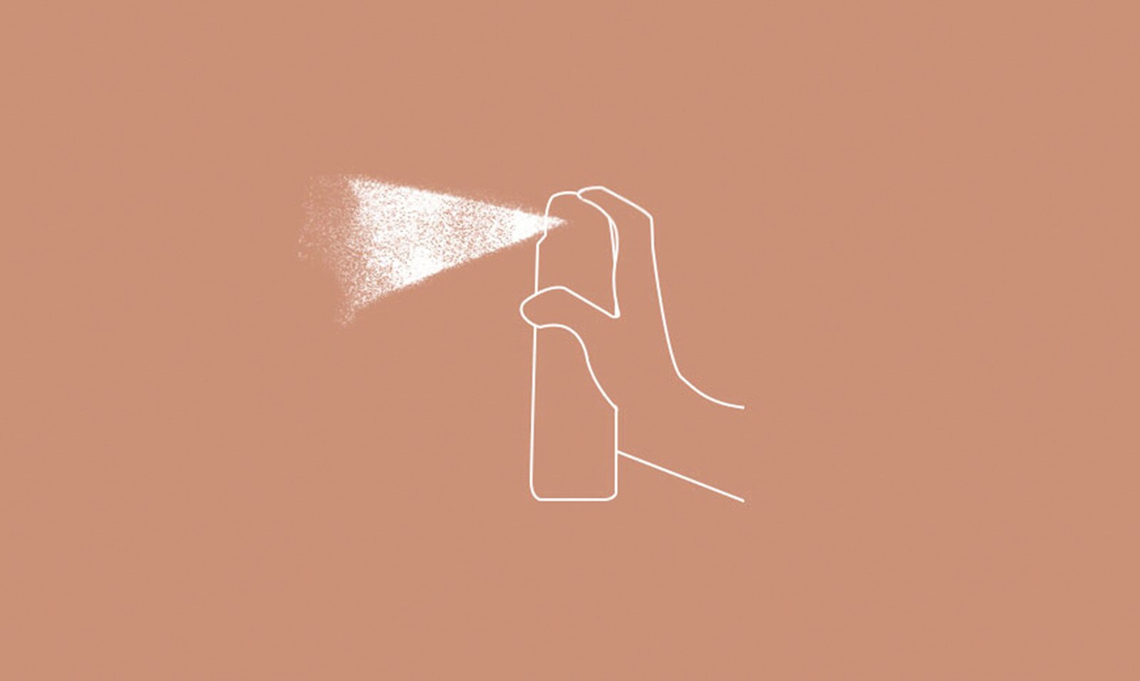 An illustration of women's deodorant spray
