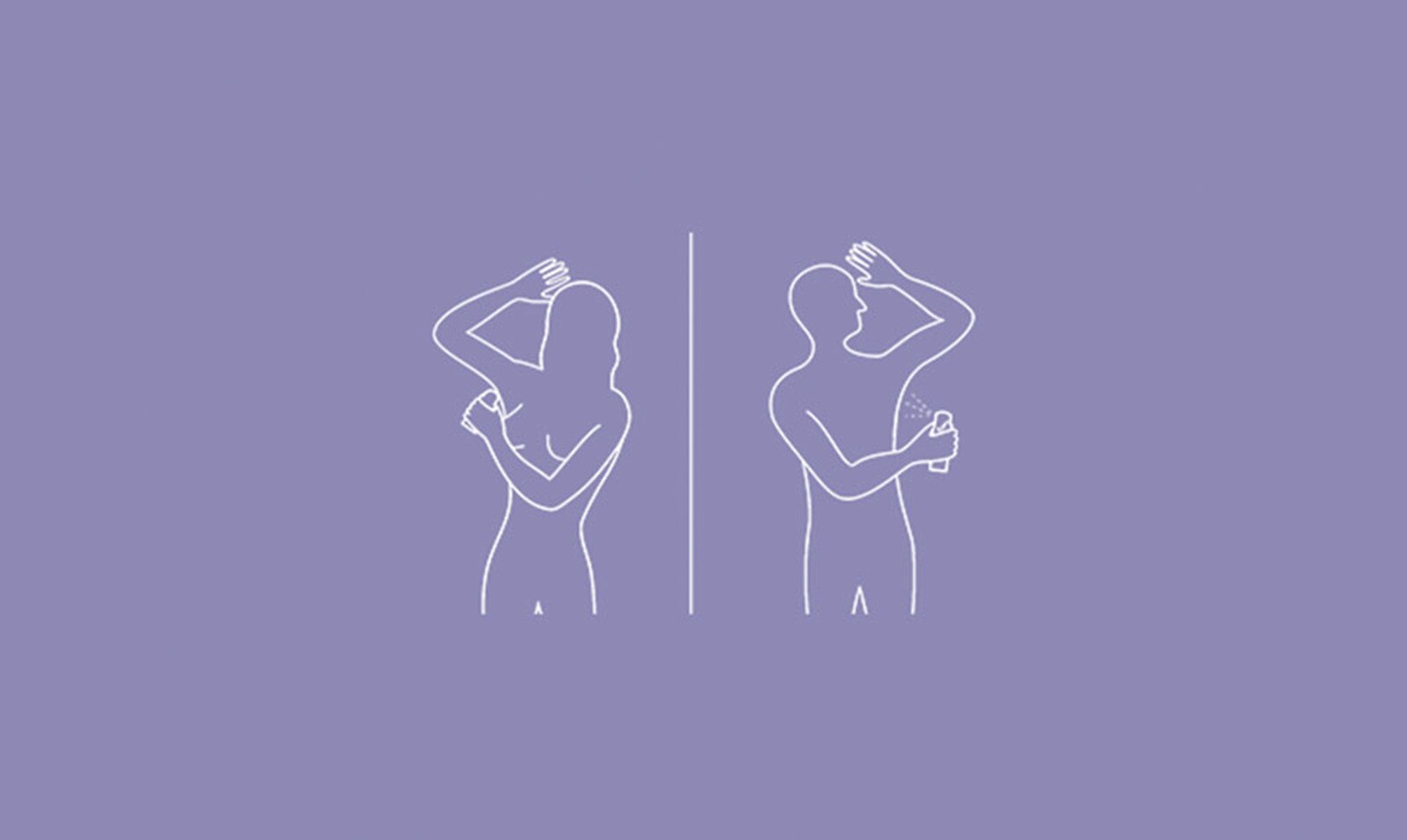 An illustration of a male and female applying a roll-on