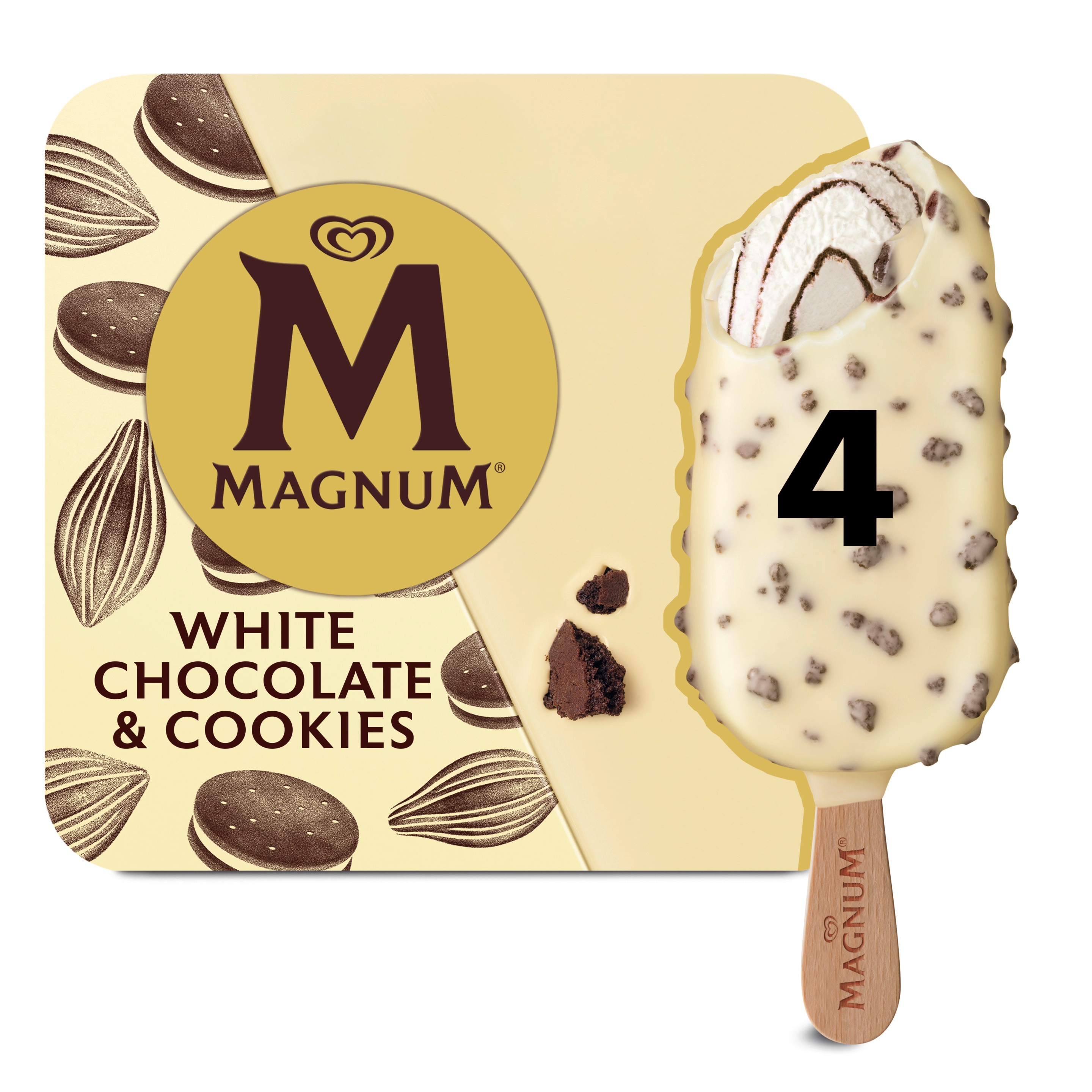 Magnum White Chocolate & Cookies 4x