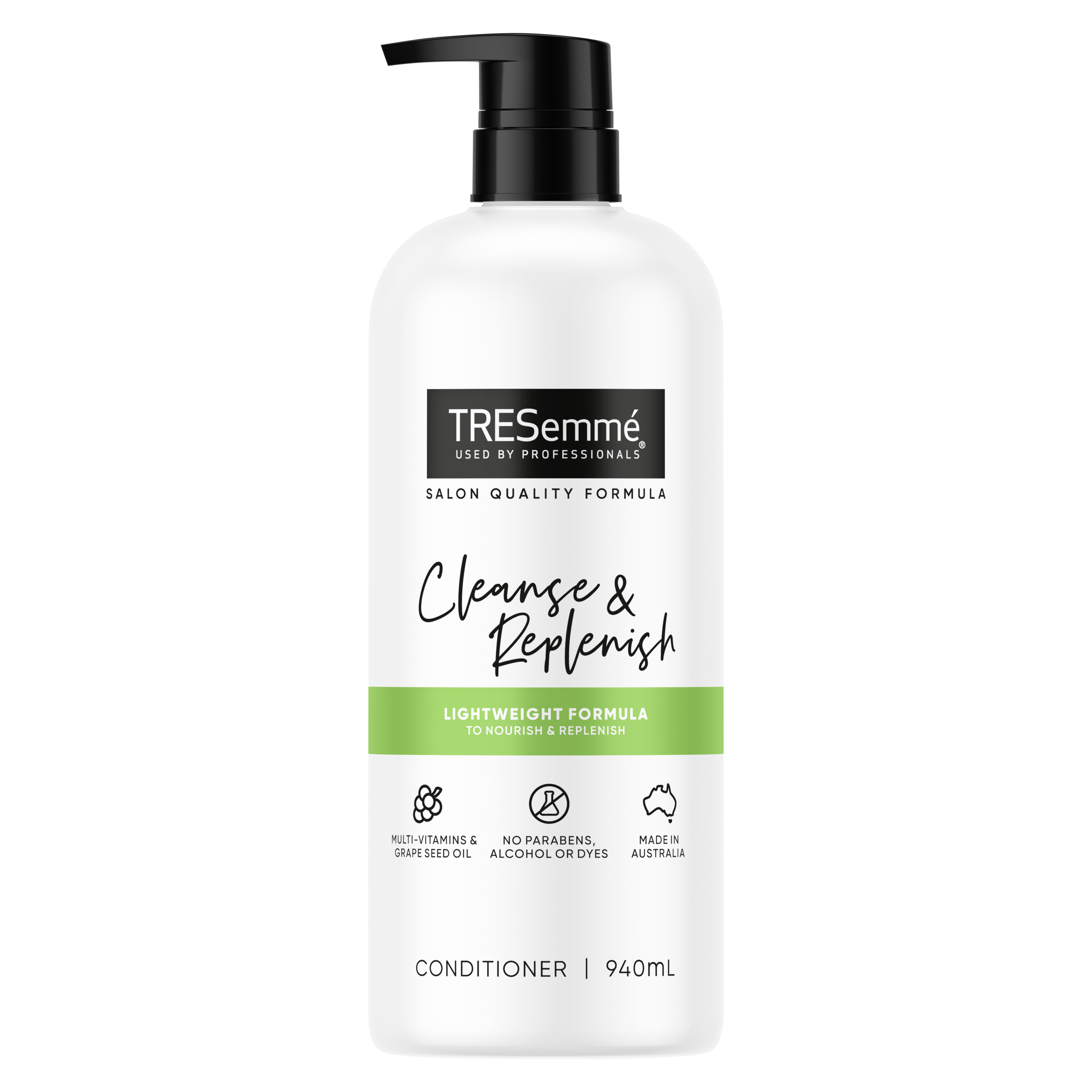 A 940ml bottle of TRESemmé Cleanse & Replenish Conditioner