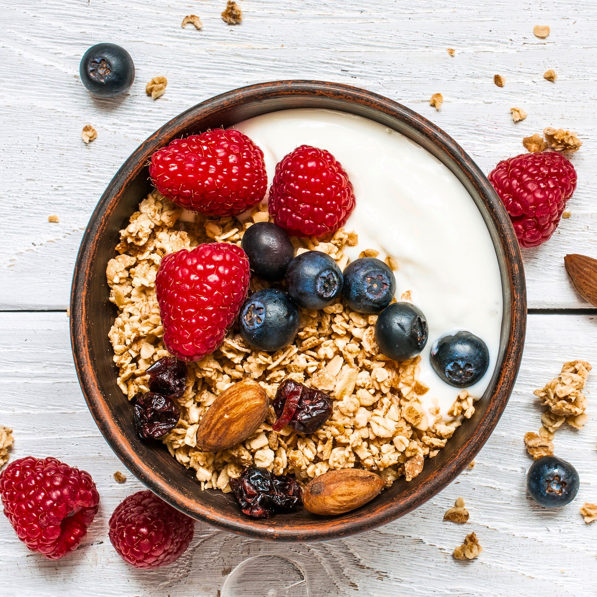 Bowl of yoghurt and oats