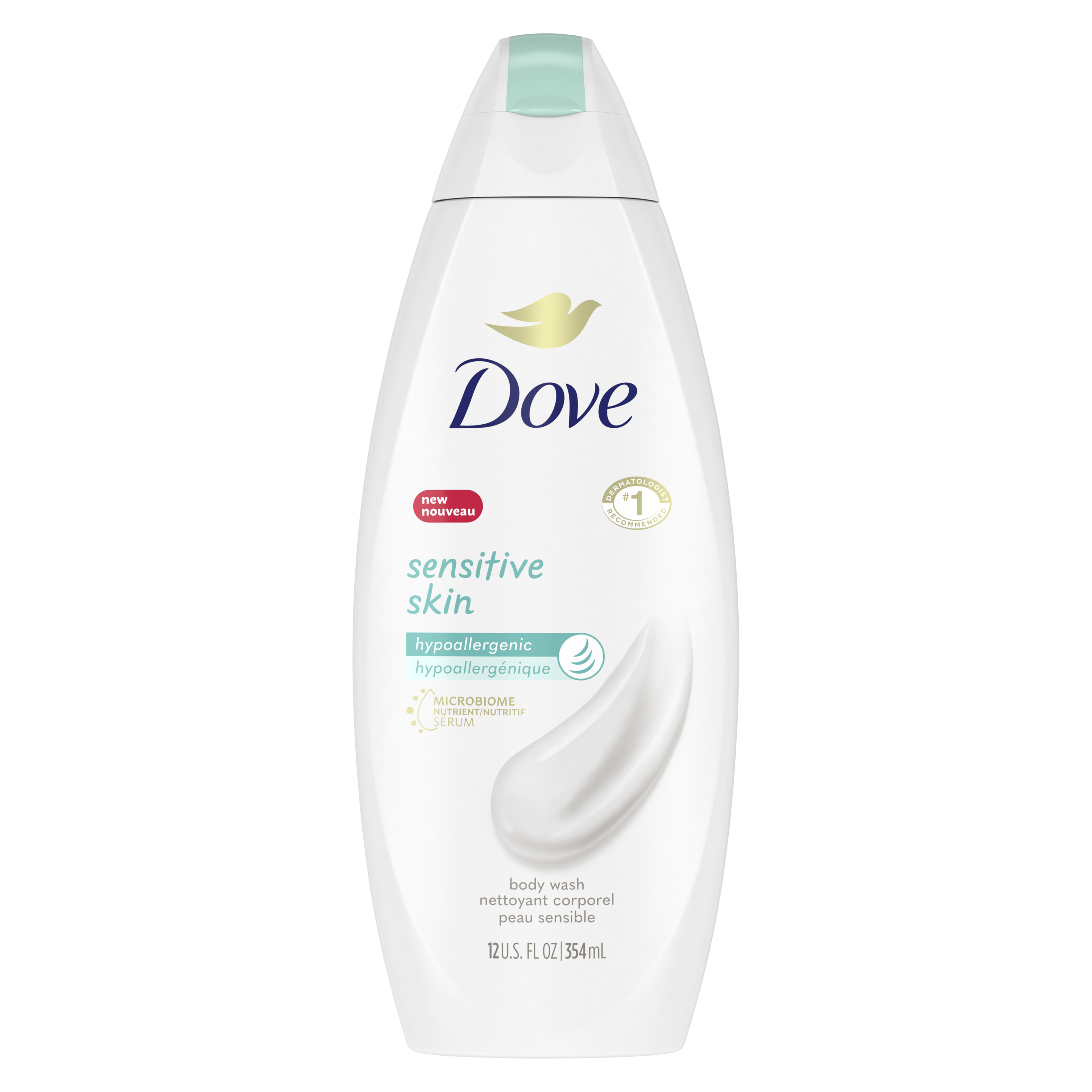 Wash sensitive. Dove Liquid Soap.