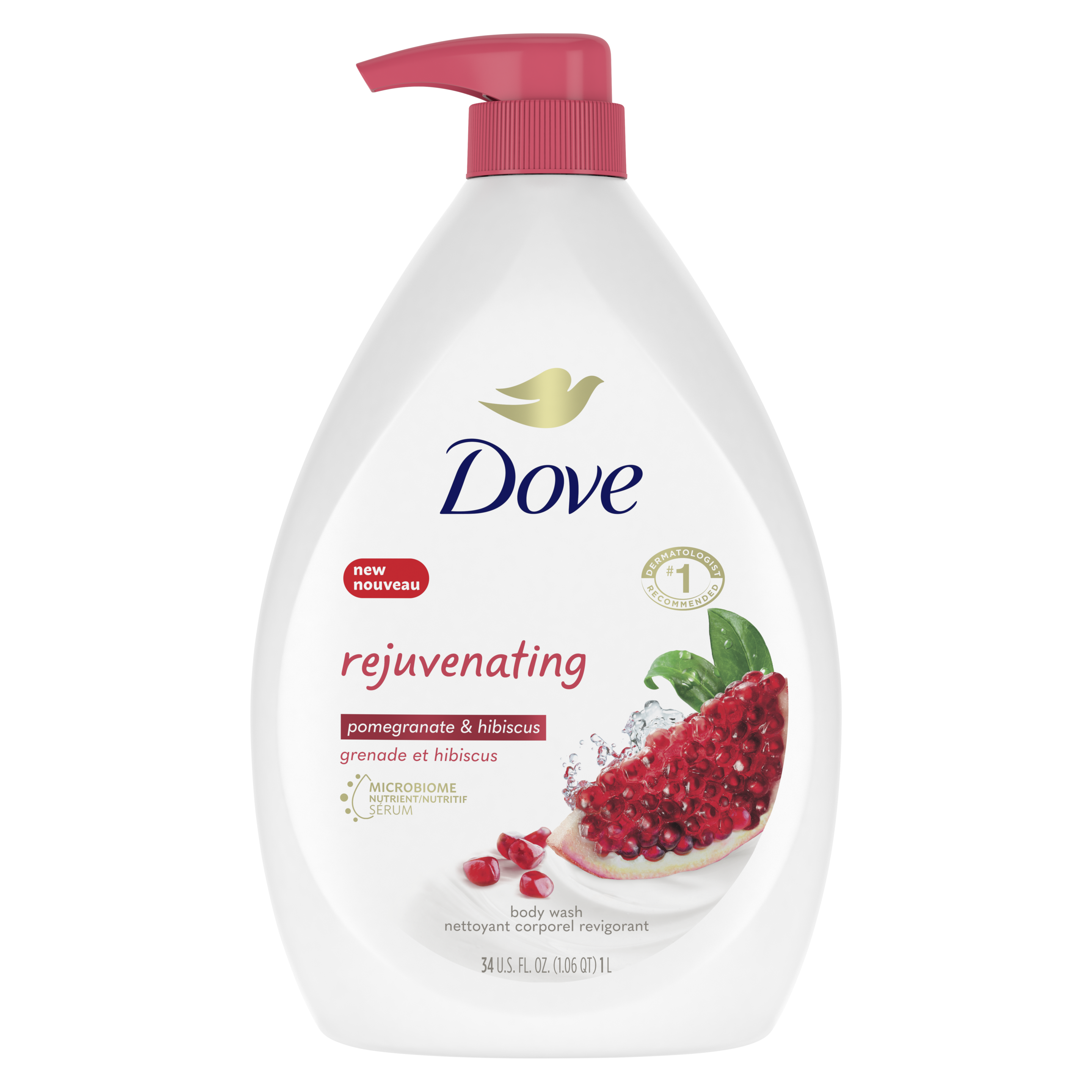 Rejuvenating Body Wash with Pomegranate and Hibiscus Tea 34 oz