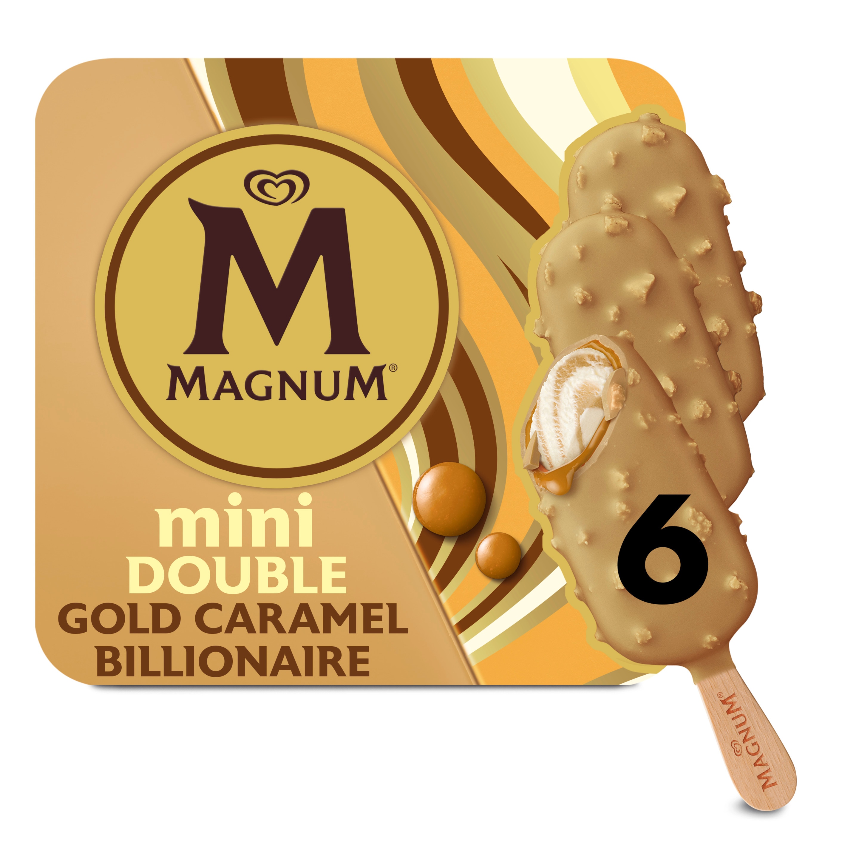 Magnum Mini Double Gold Caramel Billionaire 6 x 60ml