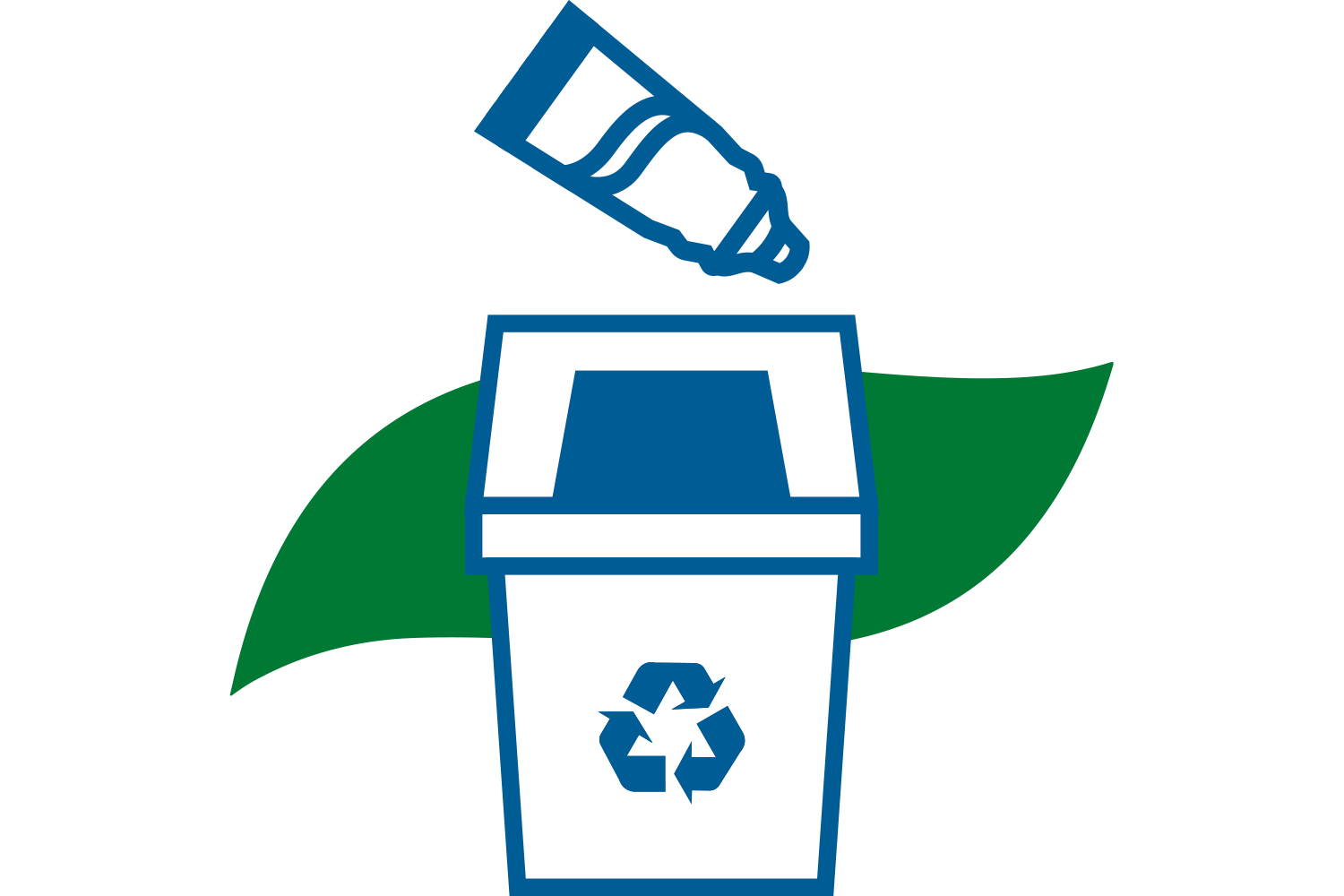 tube in recycling bin