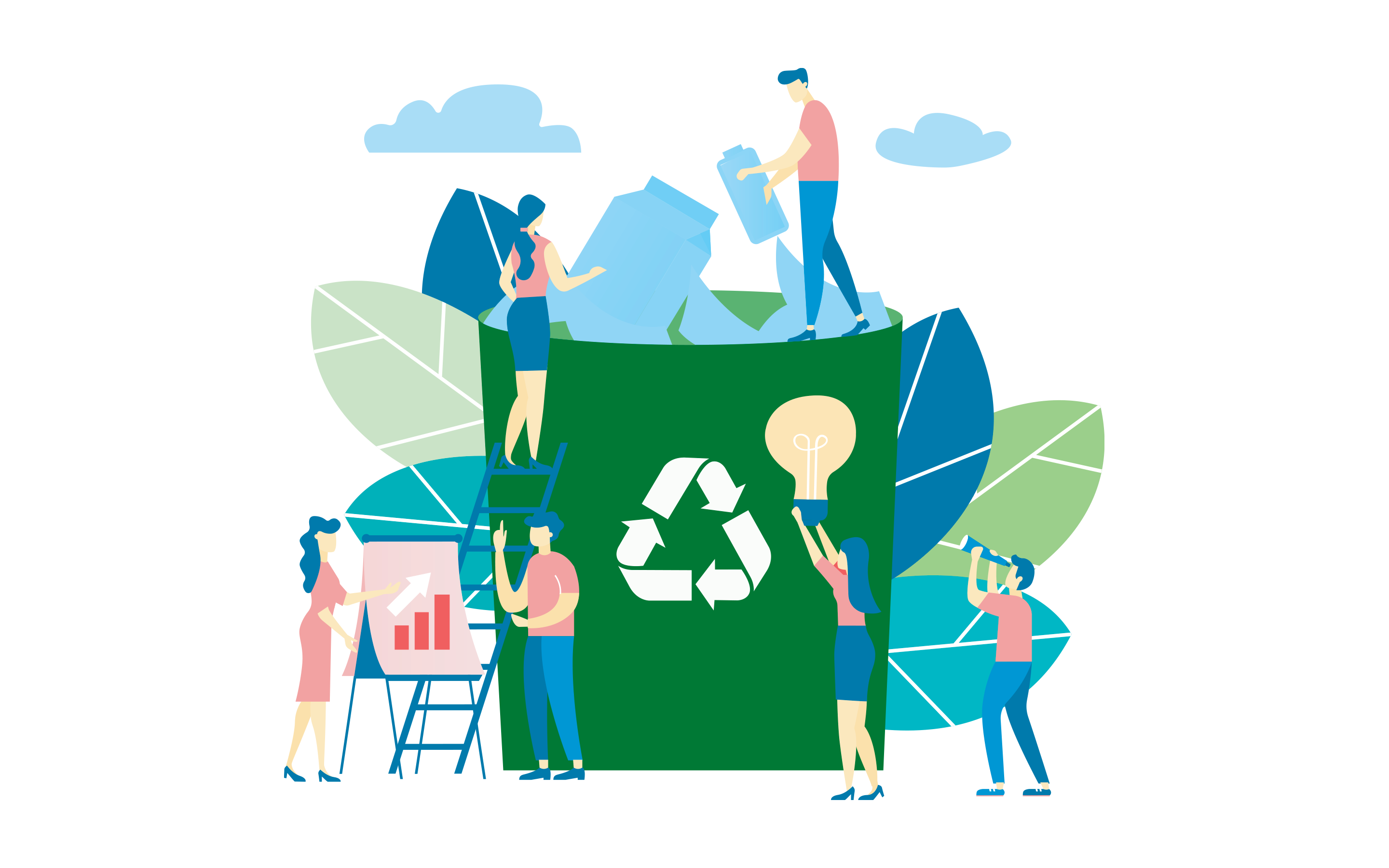 People recycling