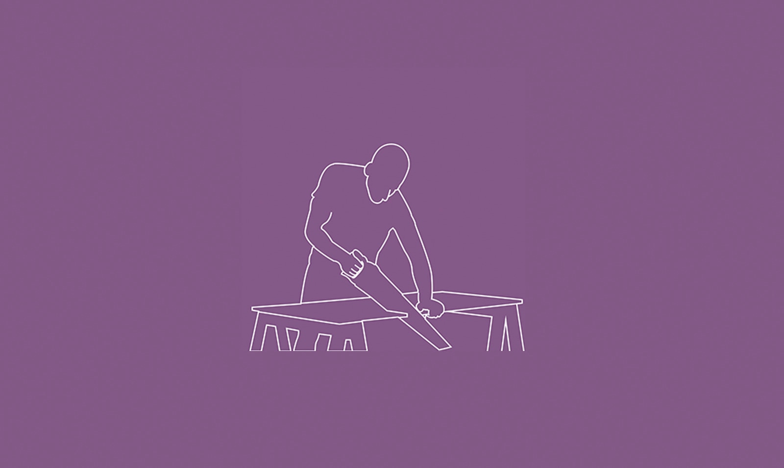 A man sawing a board
