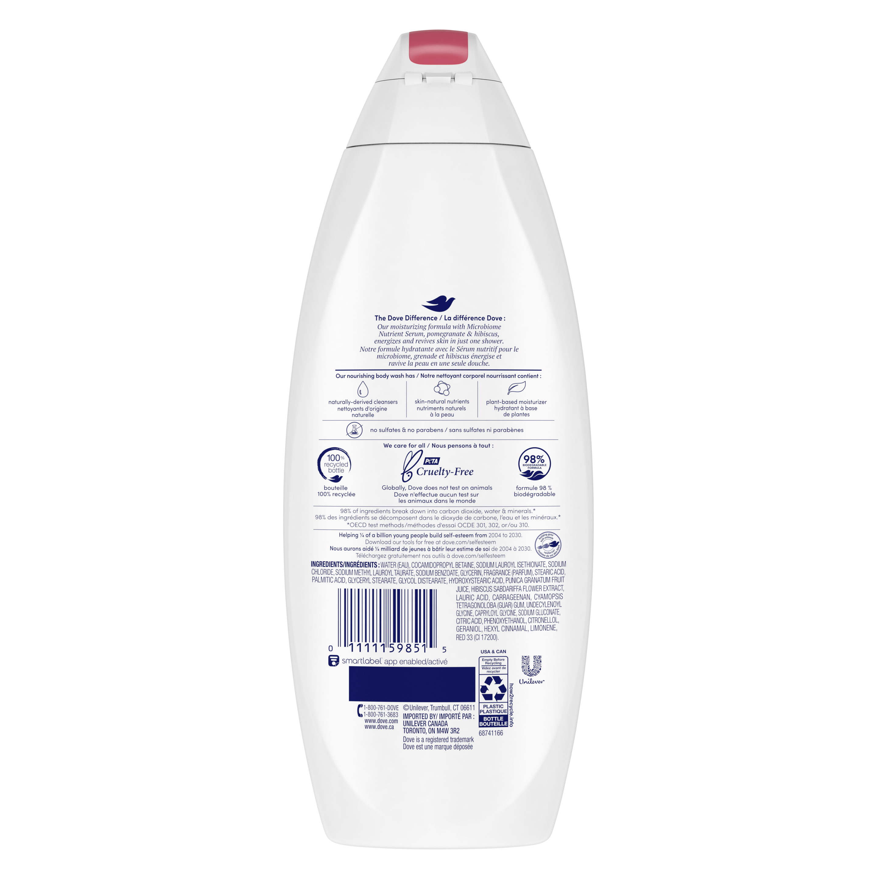 Nettoyant pour le corps Dove Rejuvenating à la grenade et à l'hibiscus