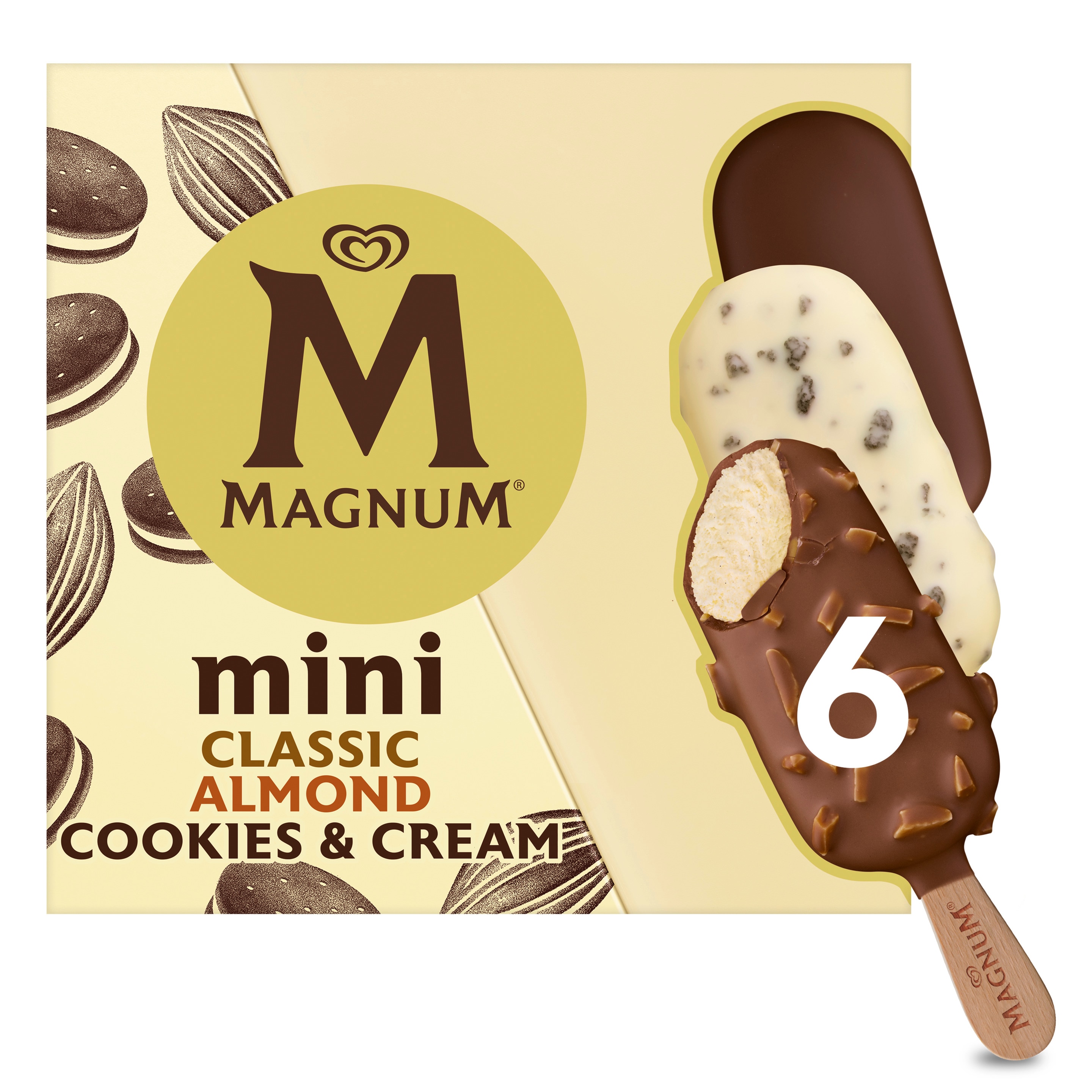 Magnum Mini Cookies and Cream, Almond and Classic 6x45ml