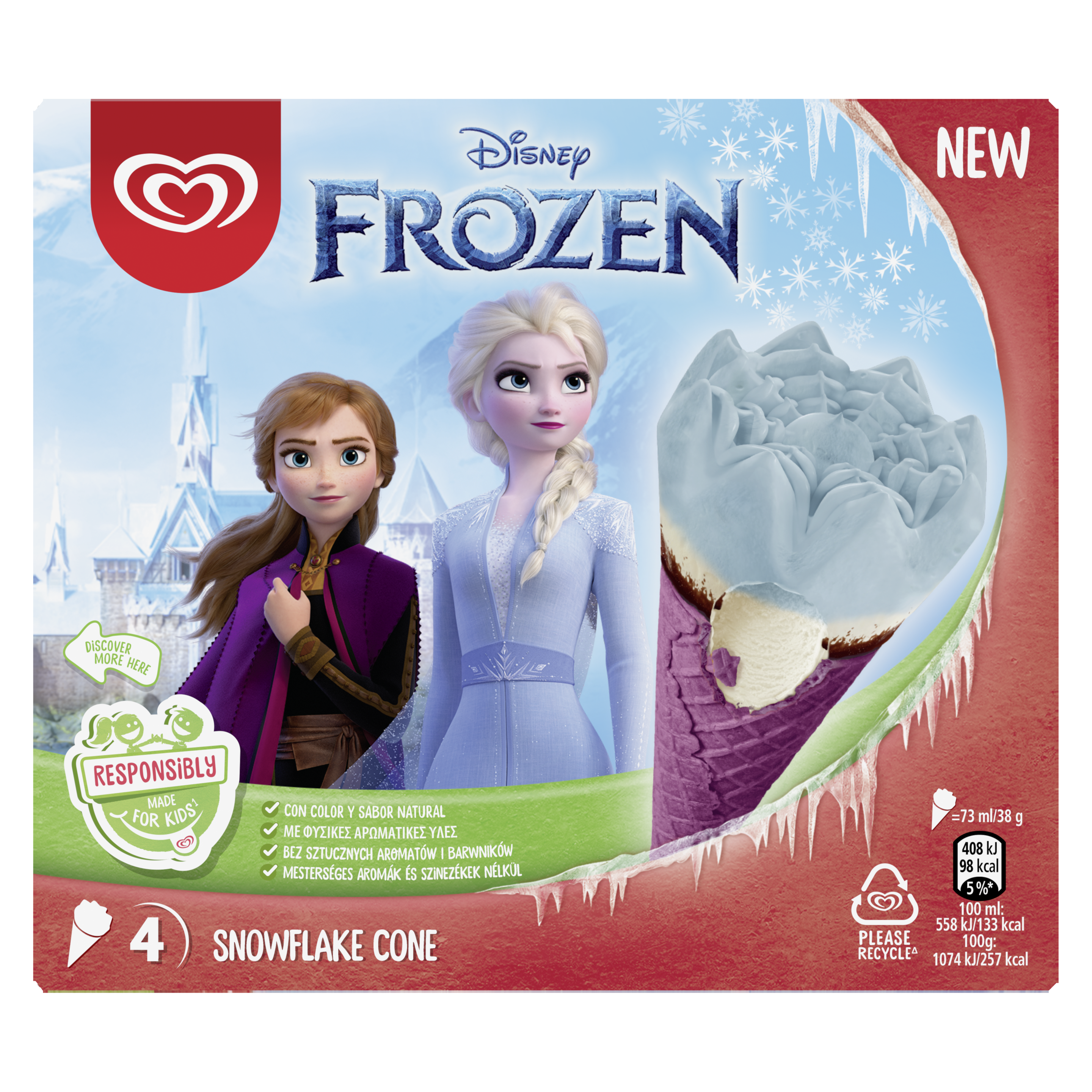 Frigo Disney Frozen Cono Copo de Nieve 4x73ml