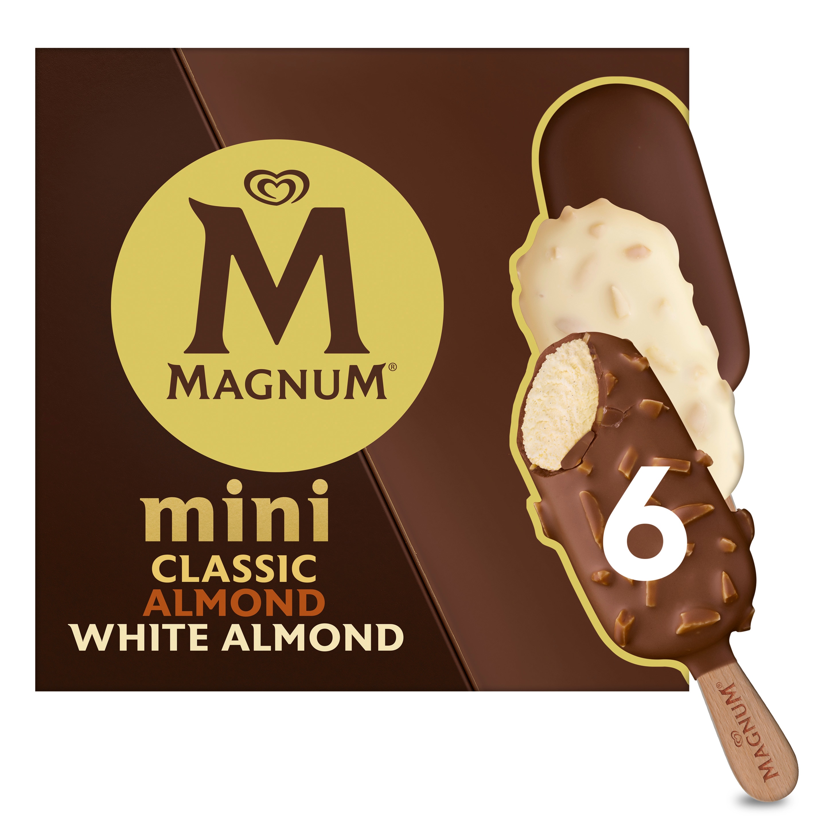 Magnum Mini Classic, Almond & White Almond Mix 6x45ml